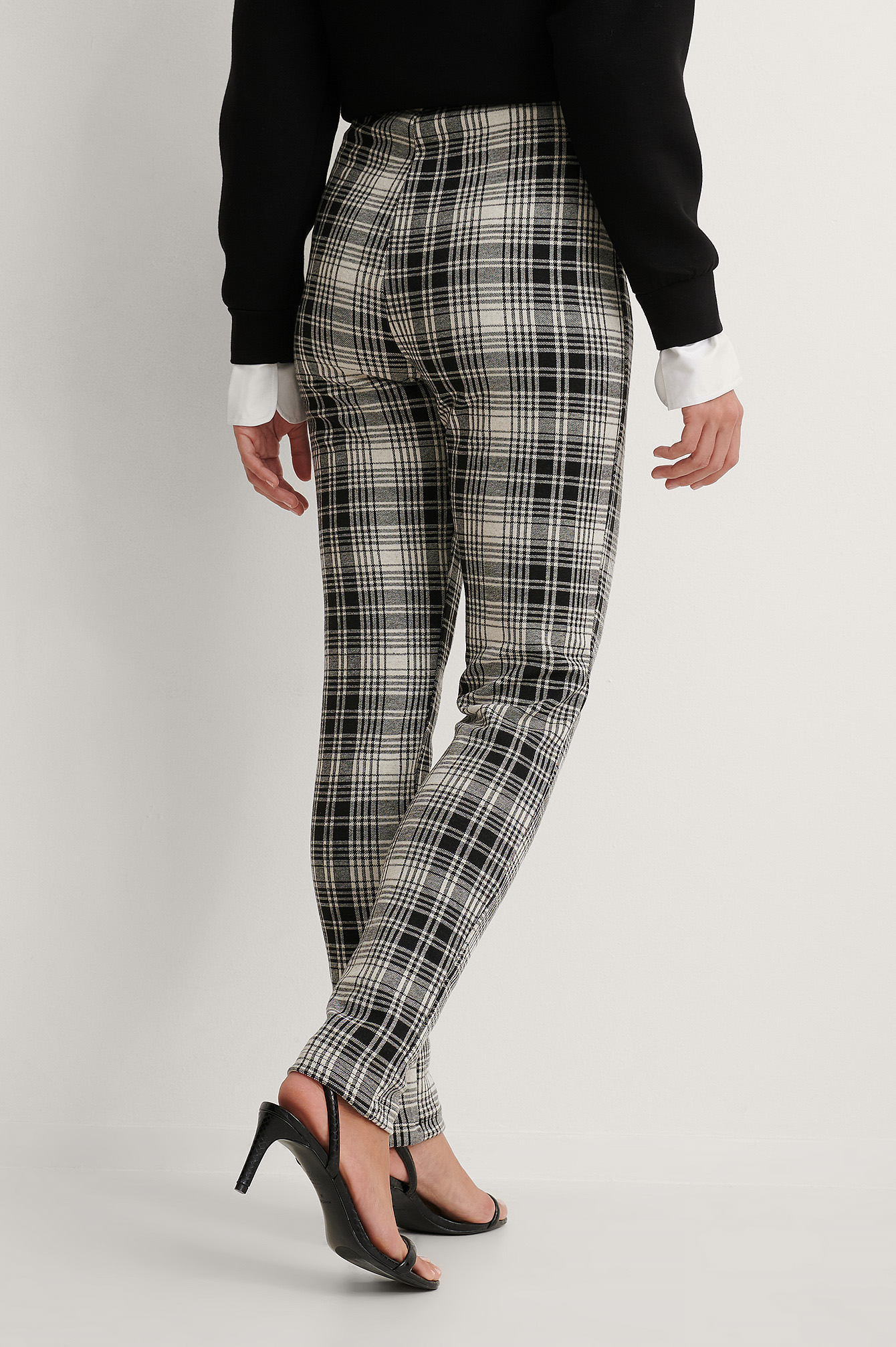 High Waist Check Leggings Checkered 