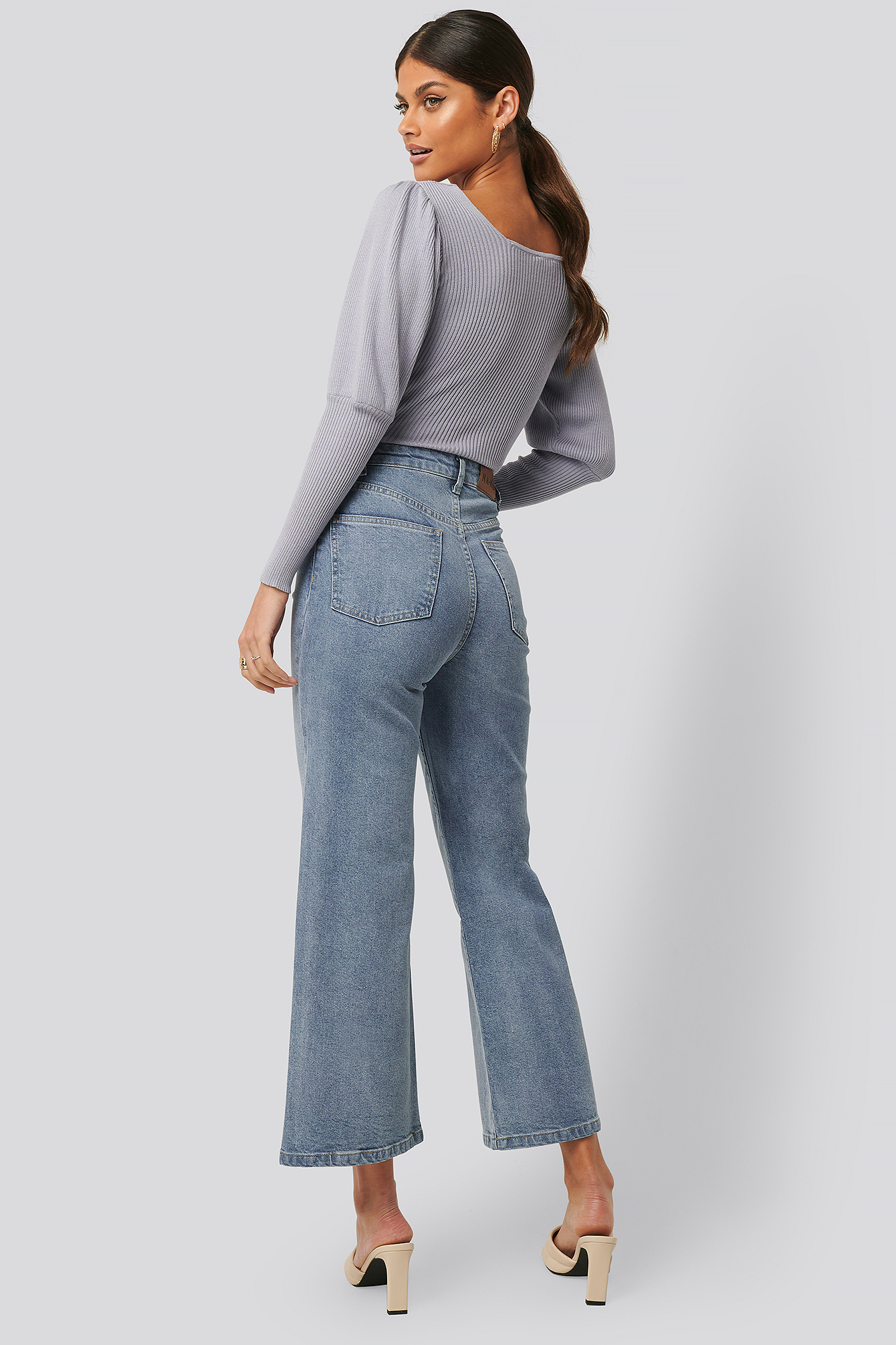 High Waist Culottes Blue | na-kd.com