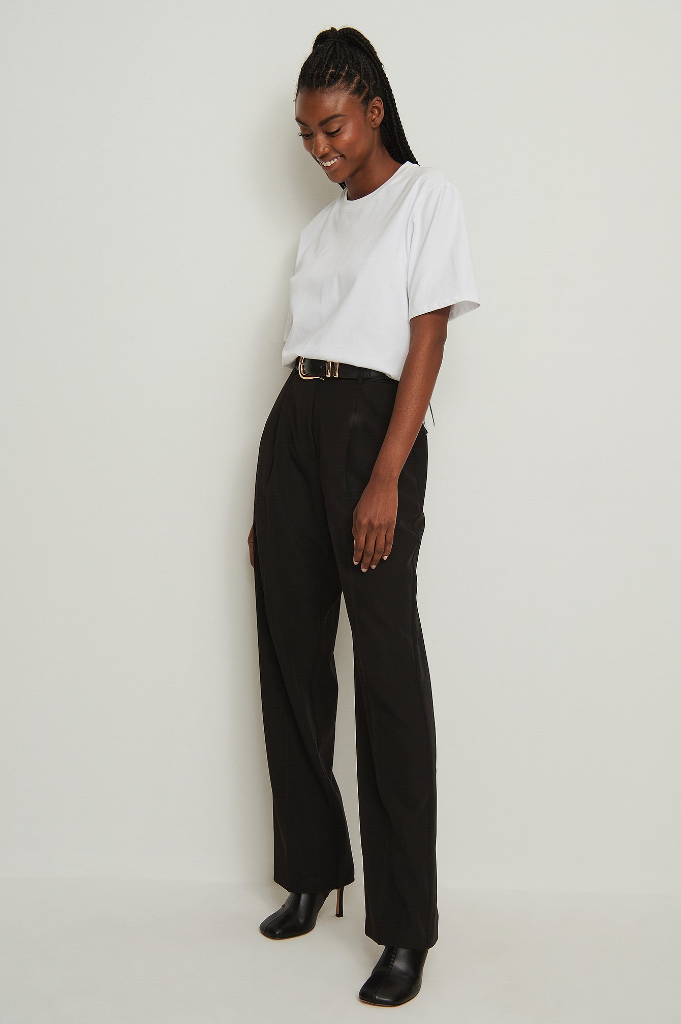 High Waist Recycled Tailored Suit Pants