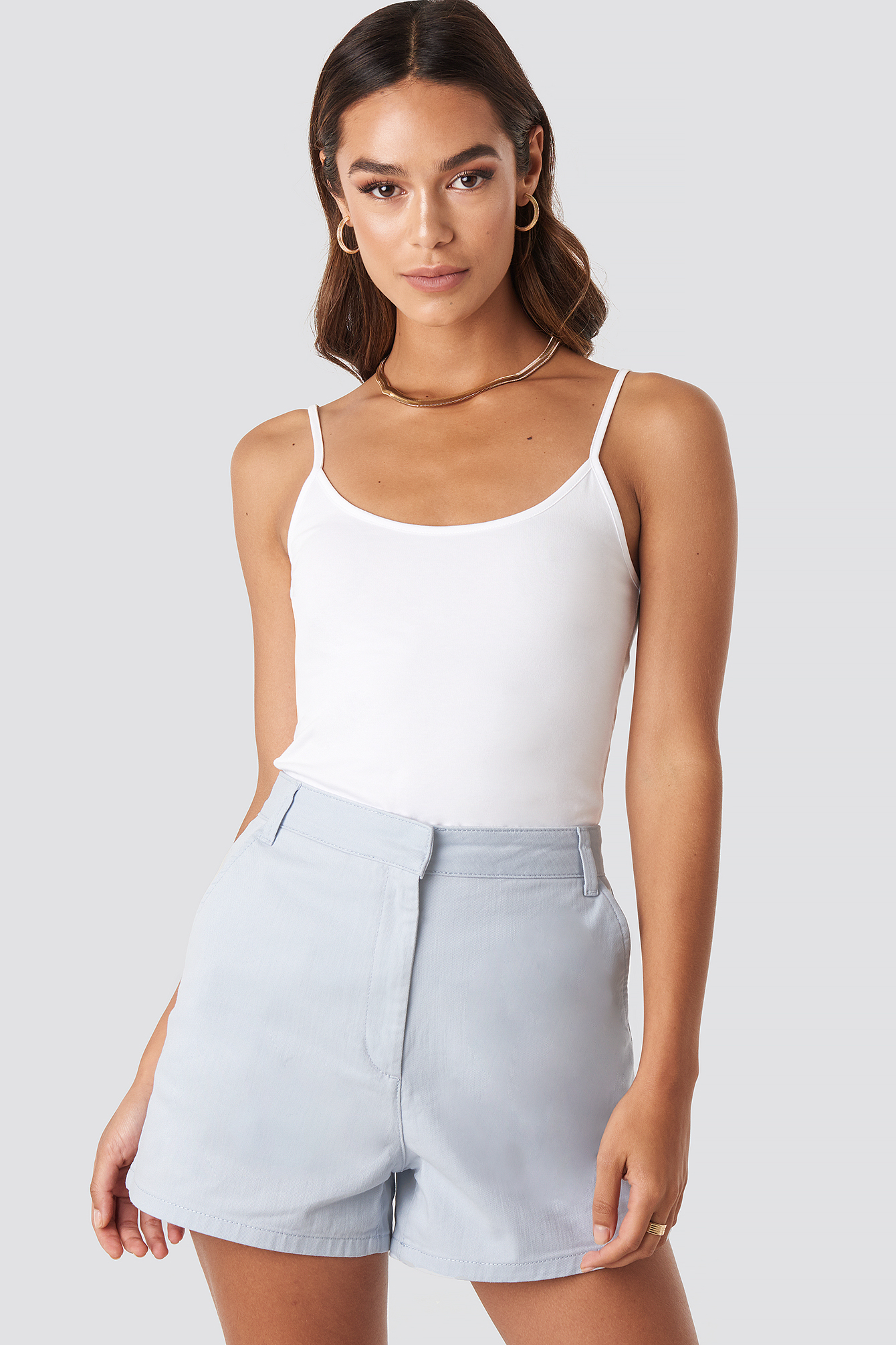 High Waist Shorts Blue