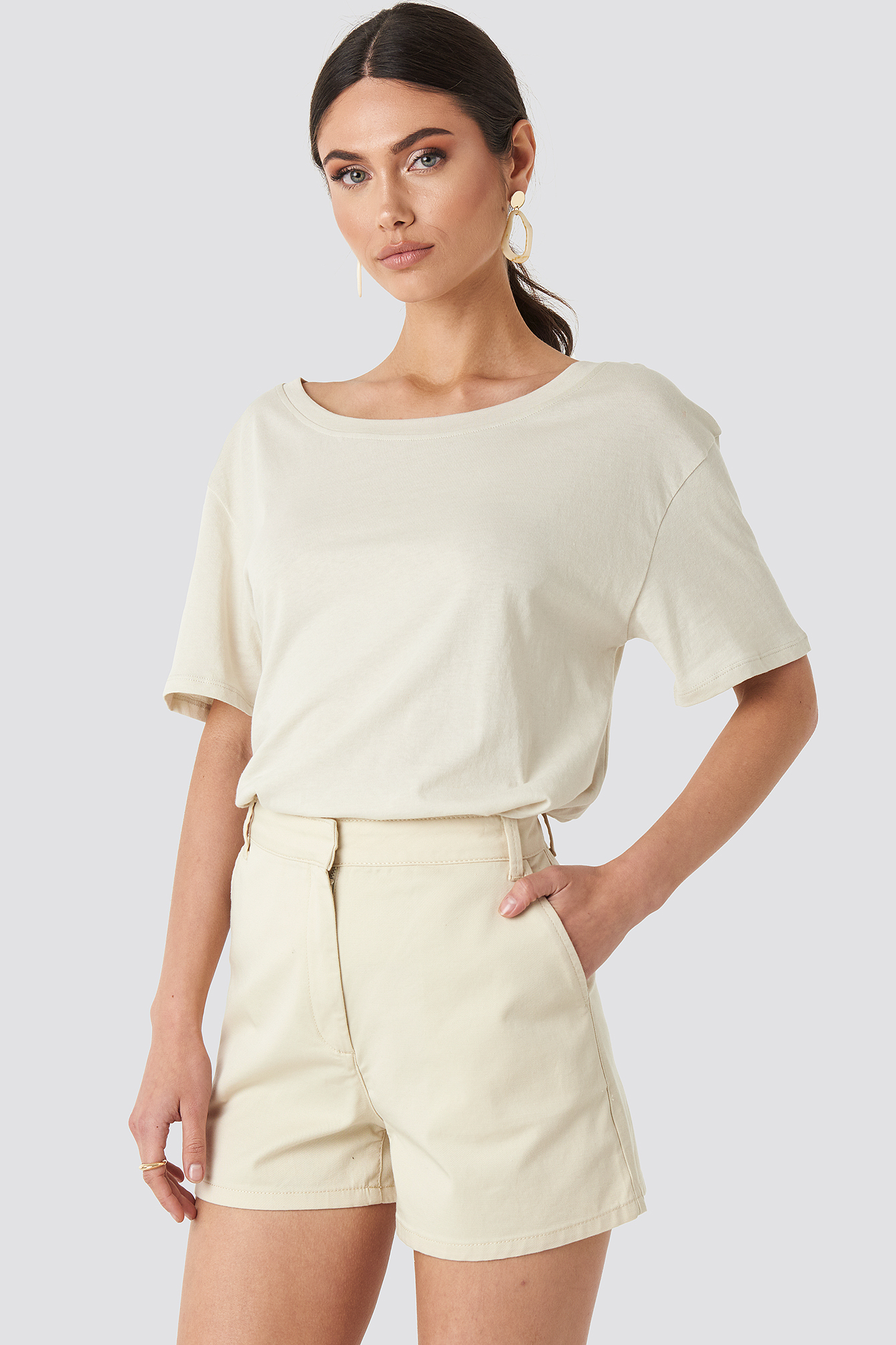 High Waist Shorts Sand