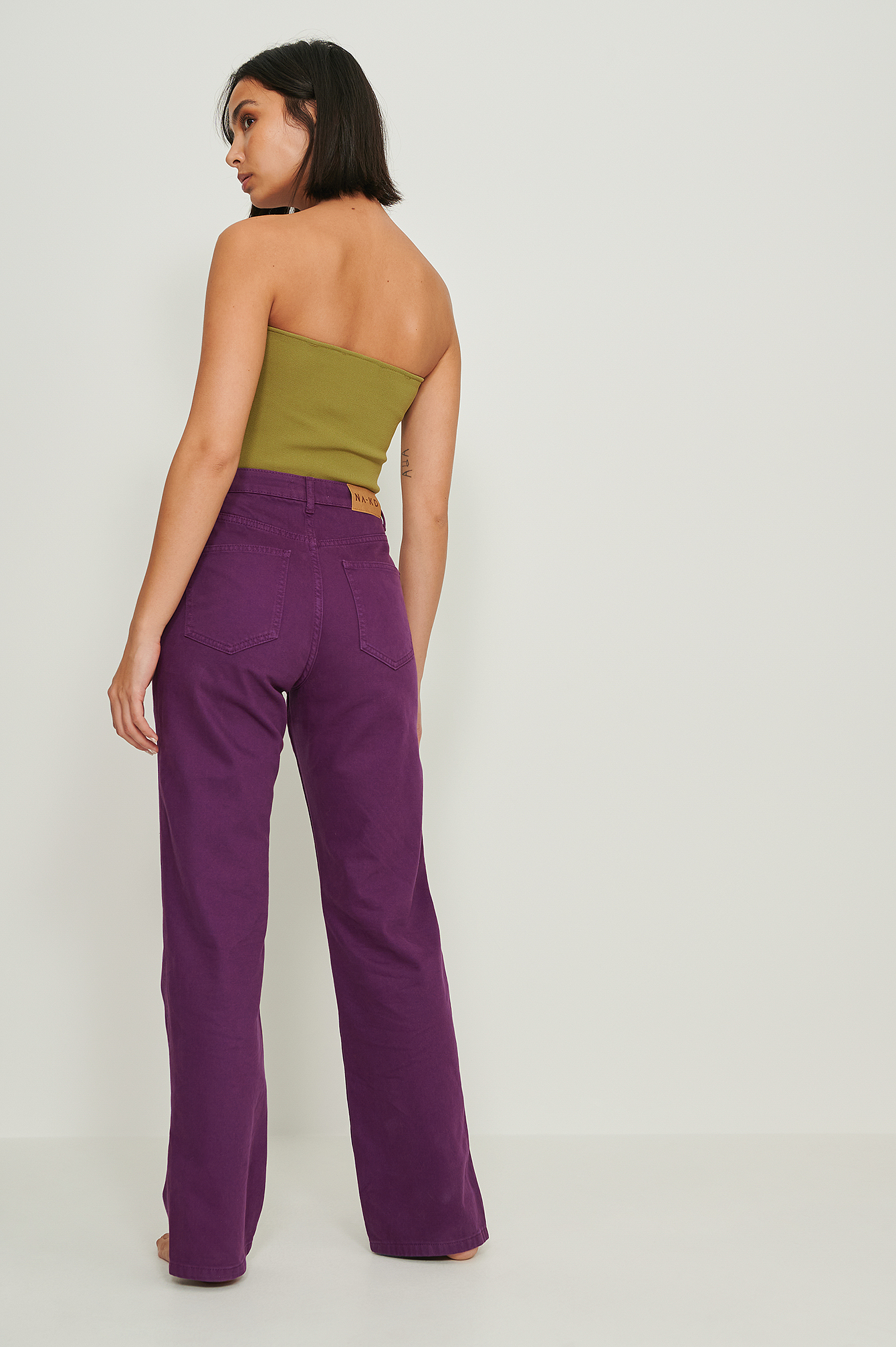 Womens Purple Straight Leg Jeans | na 