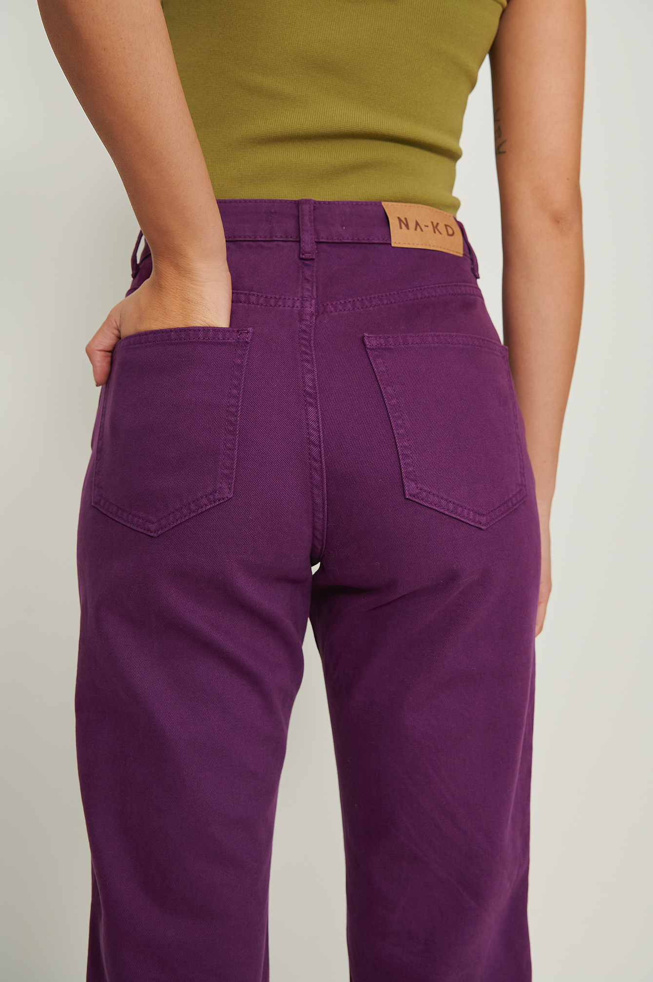 Womens Purple Straight Leg Jeans | na 