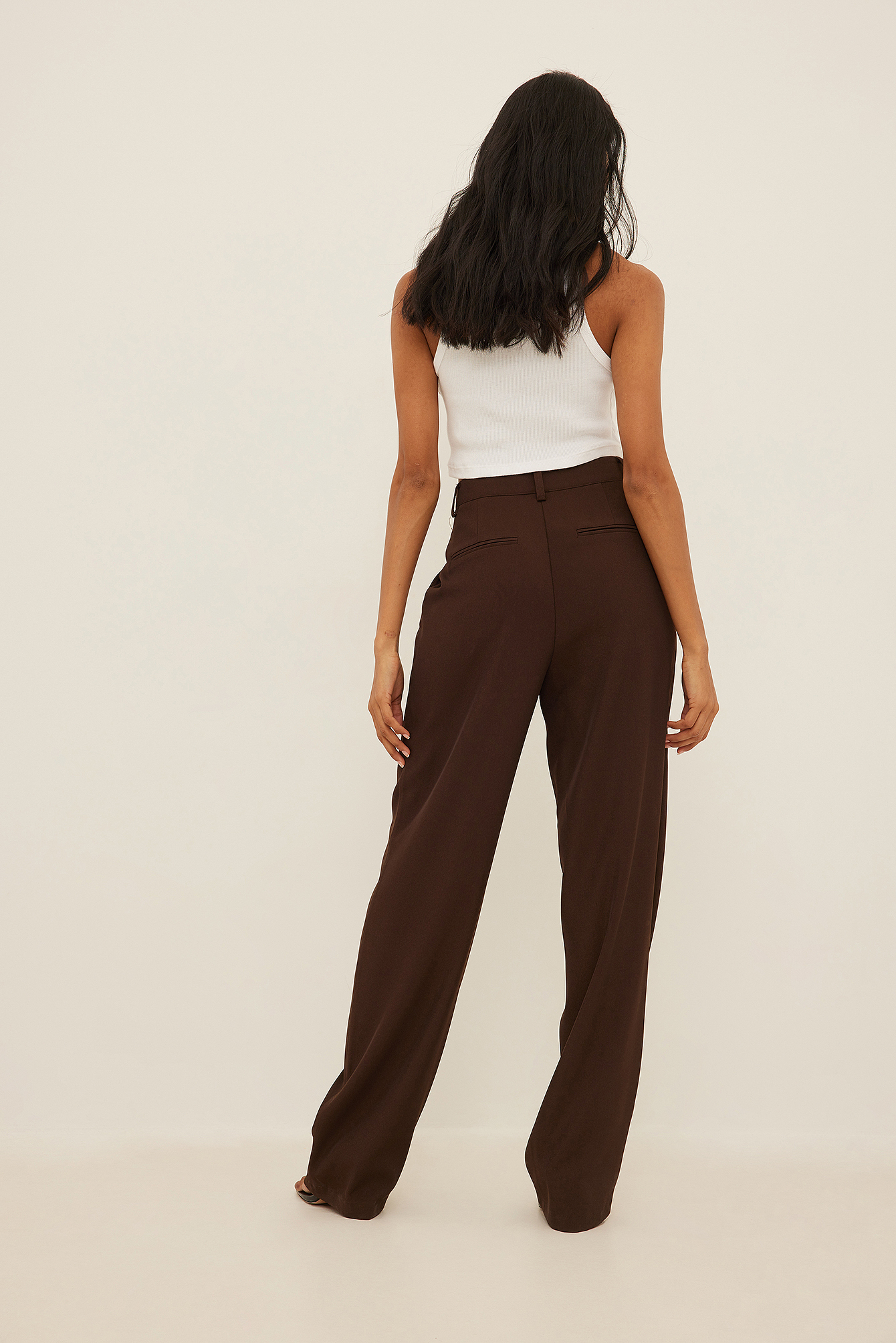 High Waist Suit Pants Brown | na-kd.com