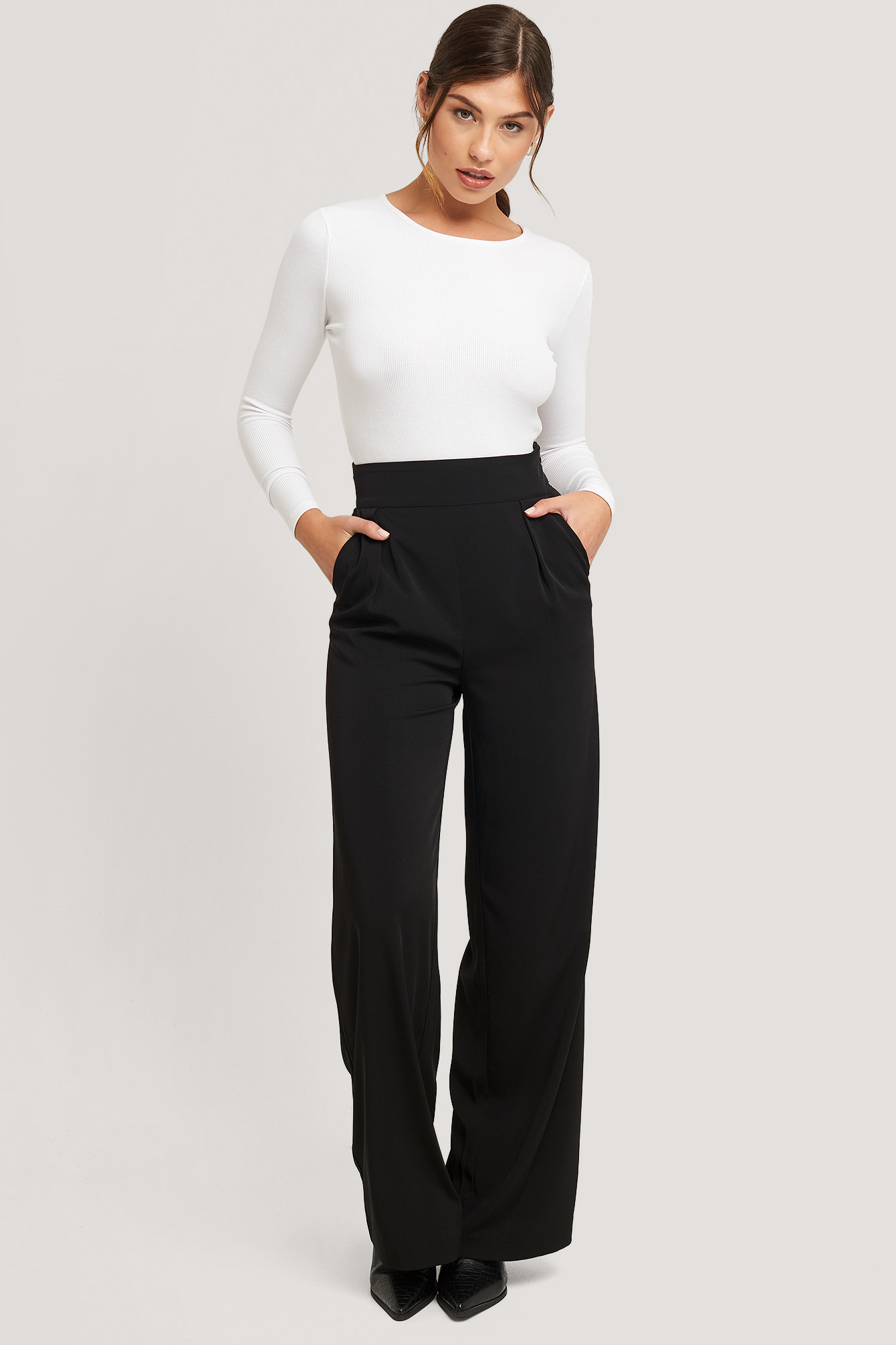 Pant Suits for Women Casual with Sweater Fall Work Clothes for Women Pants  Solid Waisted Fashion Cut Boot Legs Trousers High Casual Women Loose Pants  Pants Business Casuals - Walmart.com