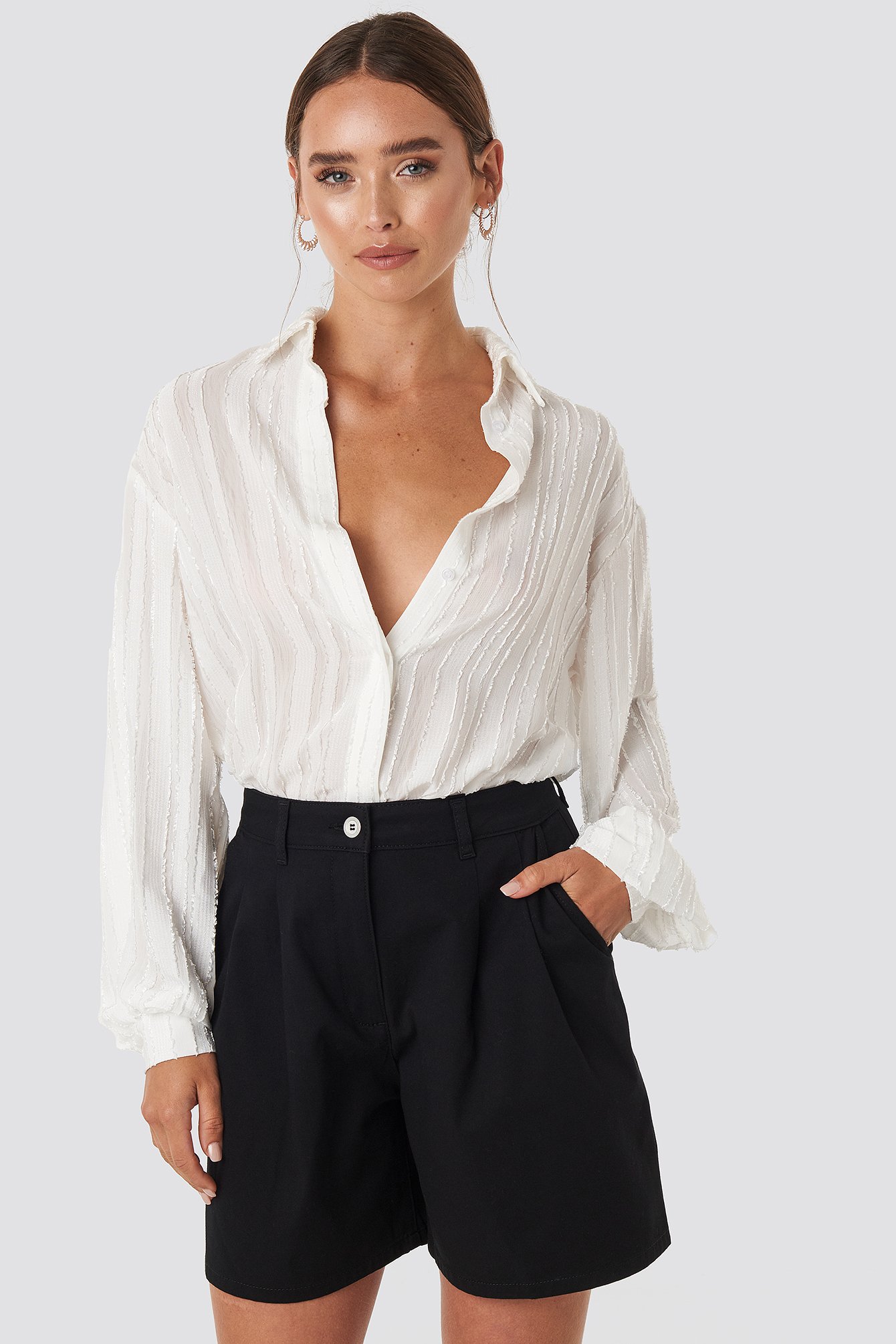 loose fitting high waisted shorts