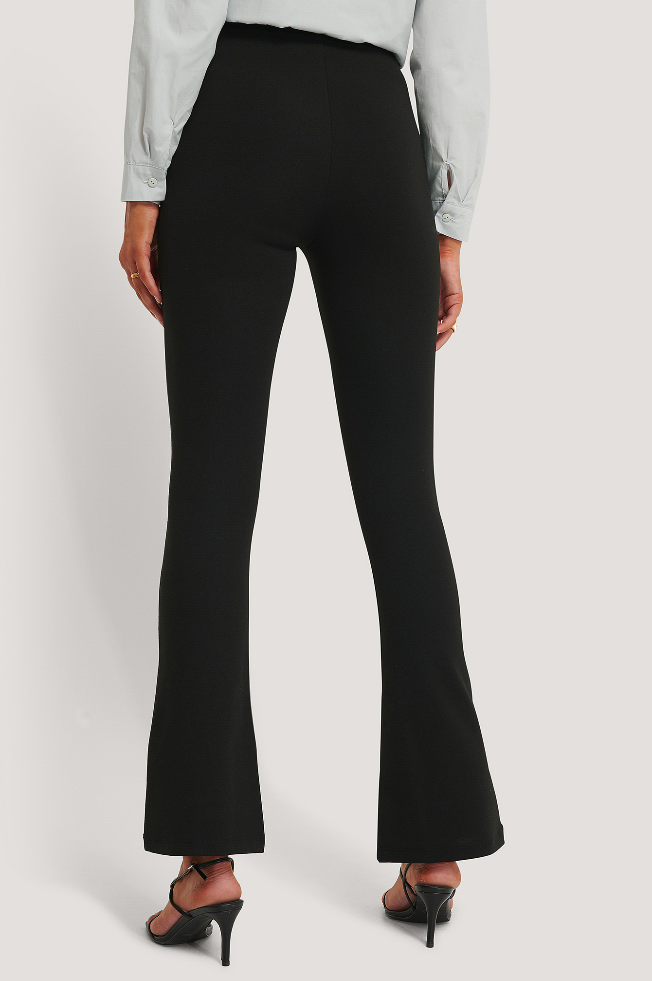 Highwaist Bootcut Pants Black | na-kd.com