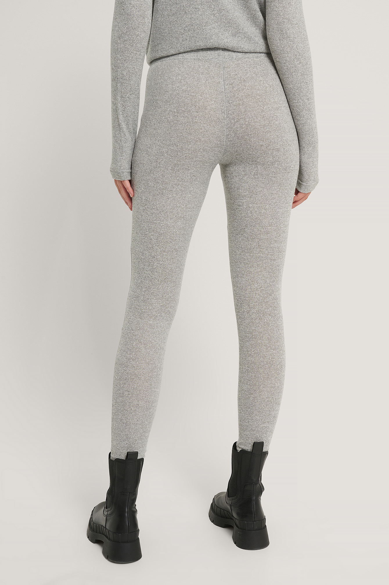Highwaist Soft Lounge Tights Grey | na 