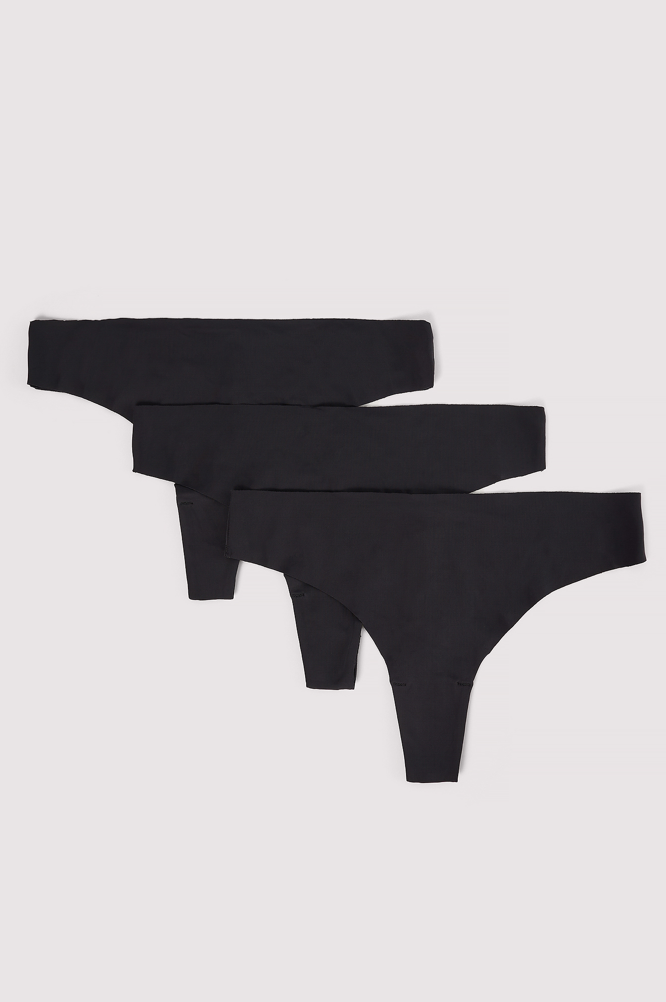 Stringy Invisible Invisible String 3-pack Black | NA-KD