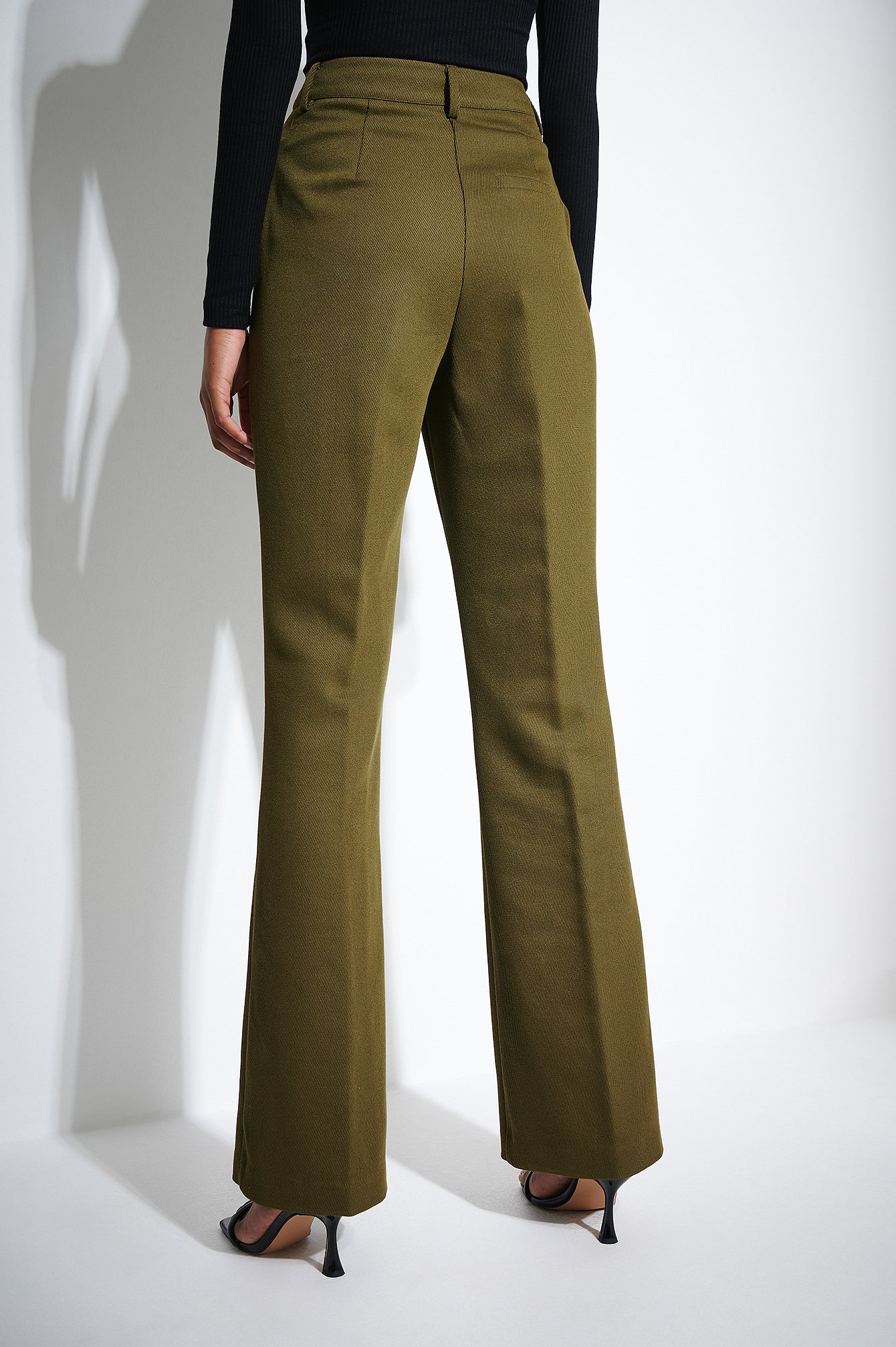 Seam Detail Suit Pants Green | na-kd.com