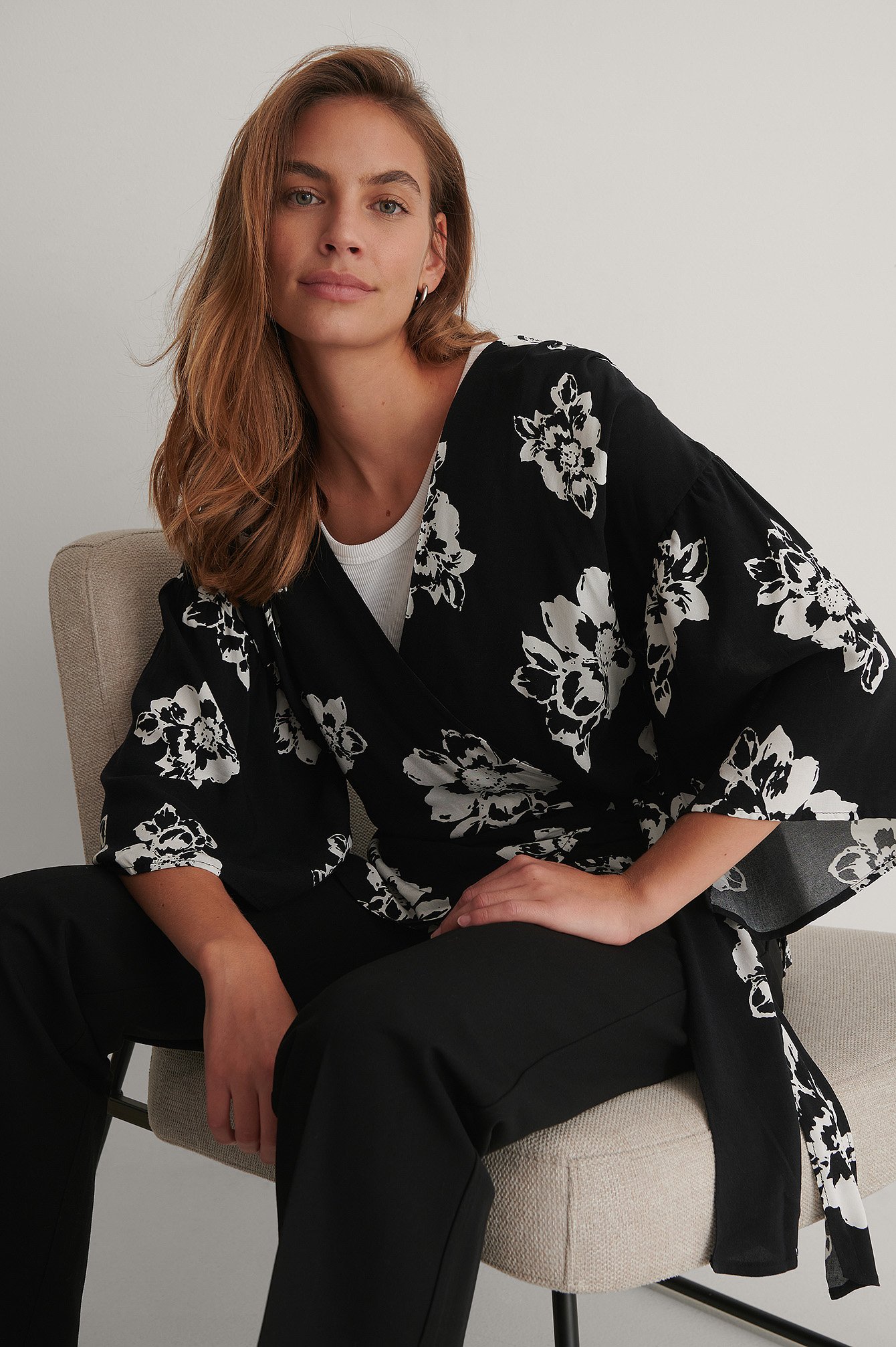 Rabatt 69 % DAMEN Hemden & T-Shirts Kimono Print CIOBANU Kimono Schwarz L 