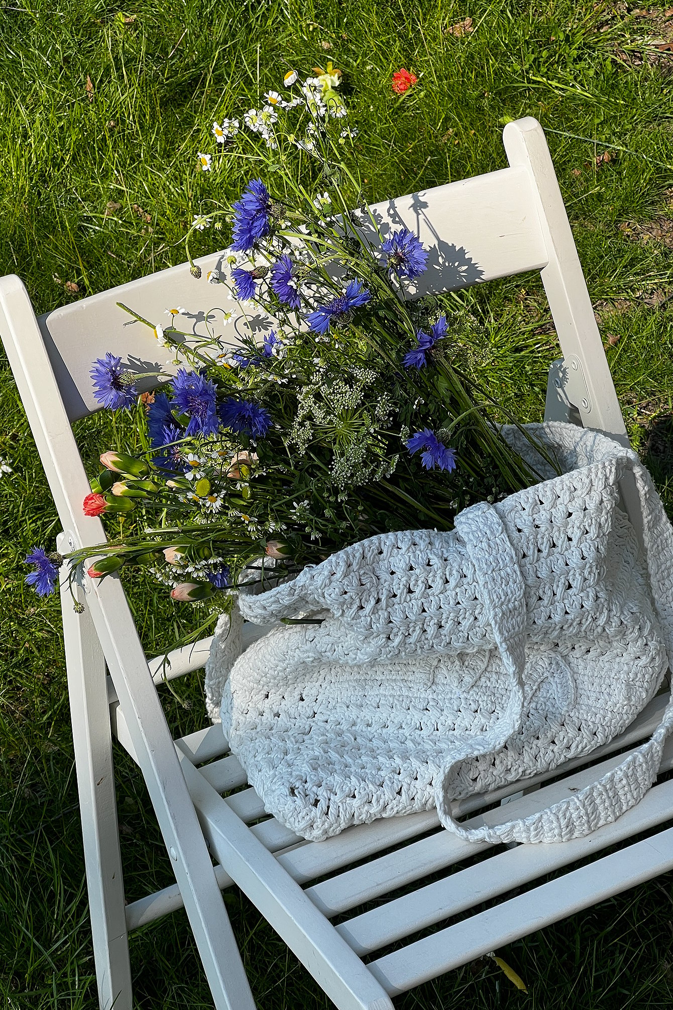 White Knitted Cotton Tote
