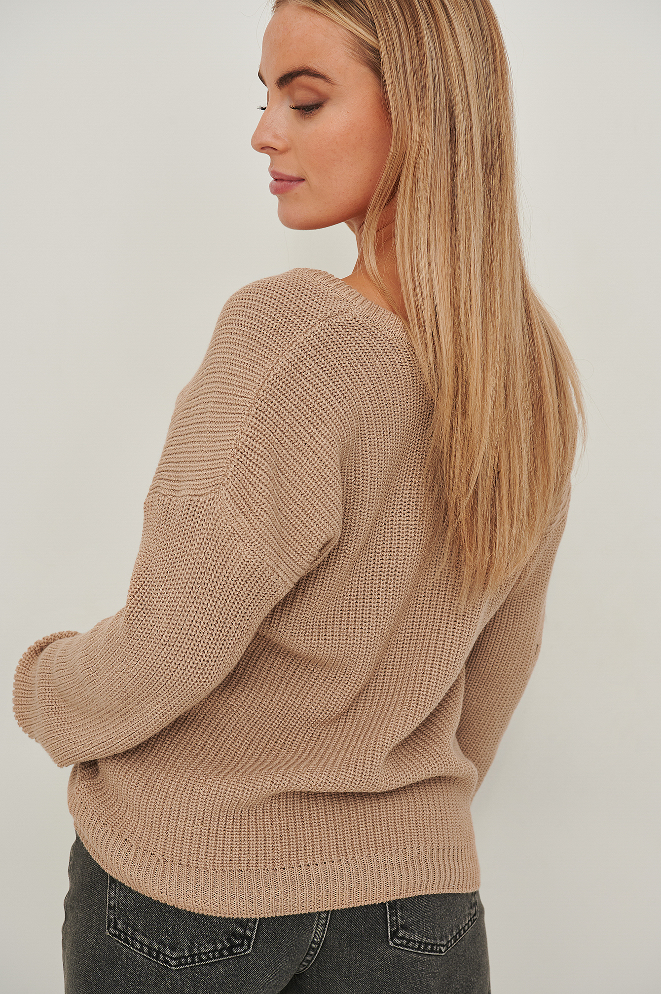 Pullover mit offenem Rücken NA-KD Damen Kleidung Pullover & Strickjacken Pullover Rückenfreie Pullover 