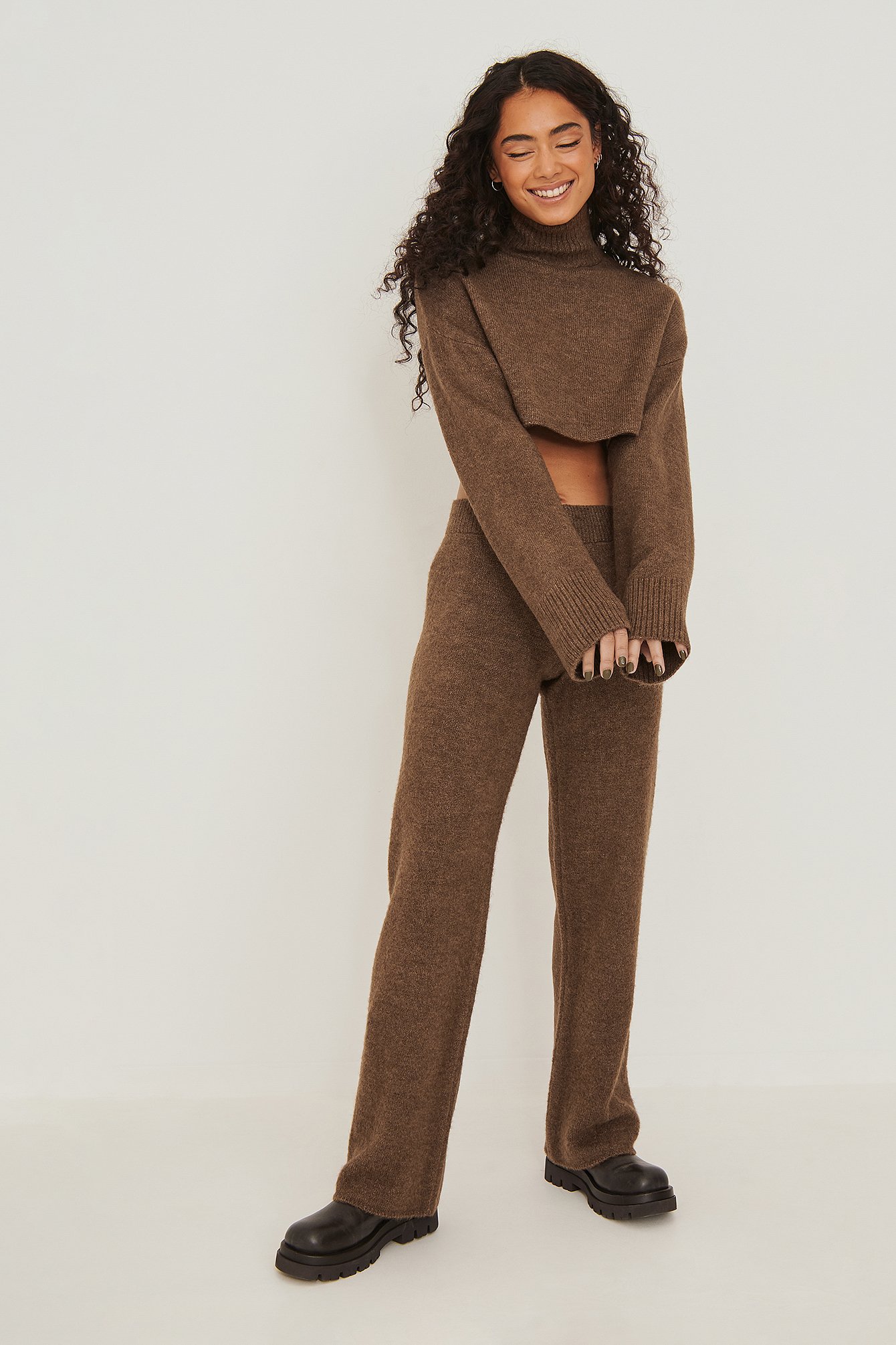 Brown Knitted Pants