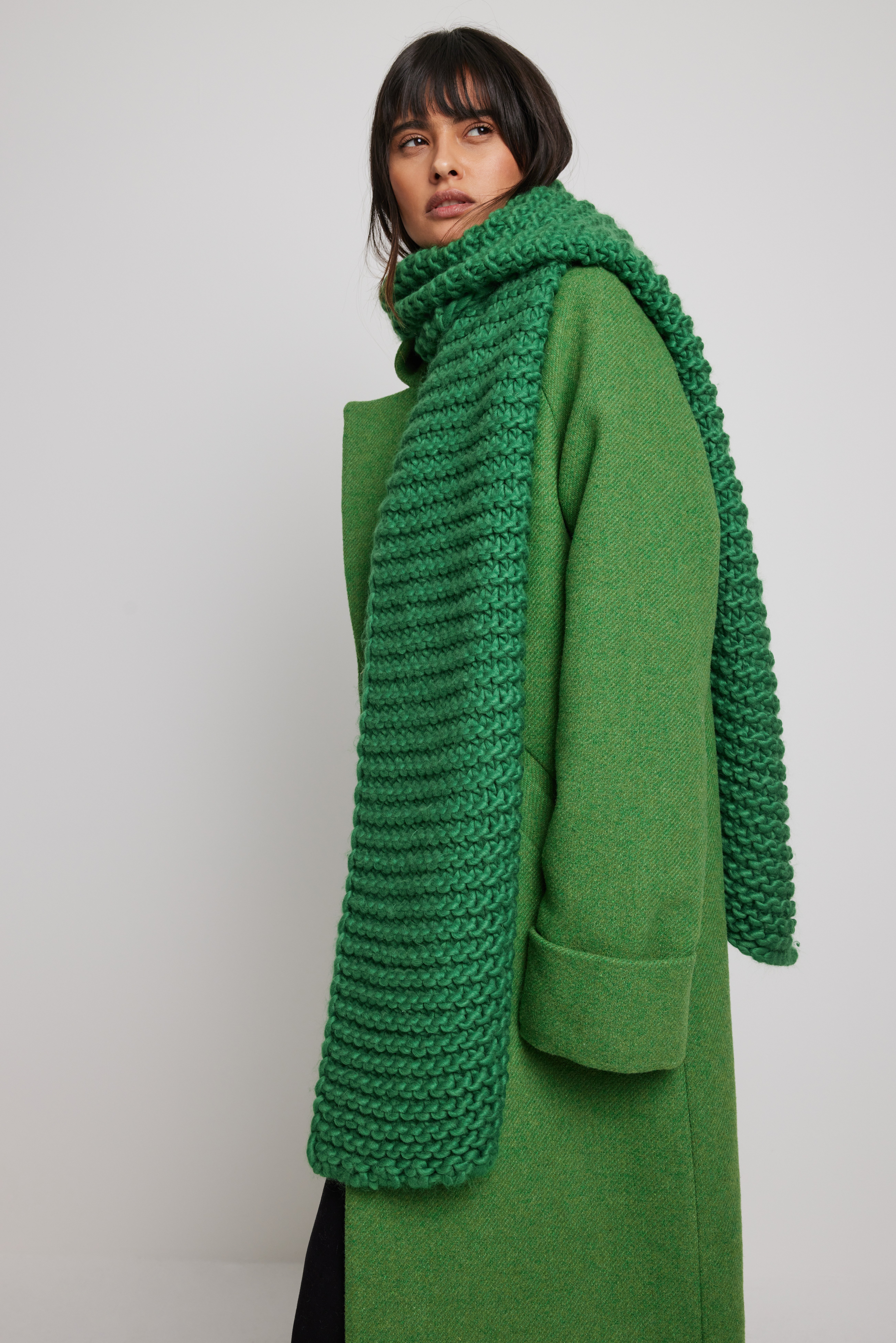 Green Knitted Scarf