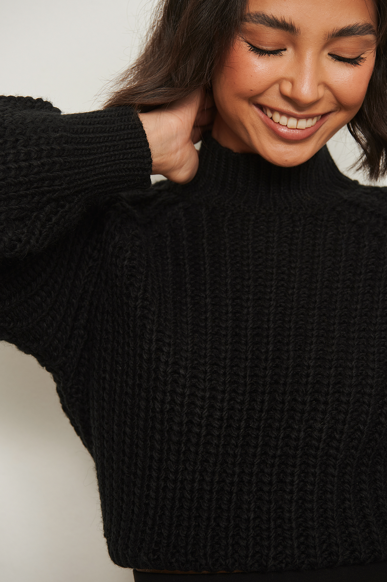 Knitted Sweater Black | NA-KD