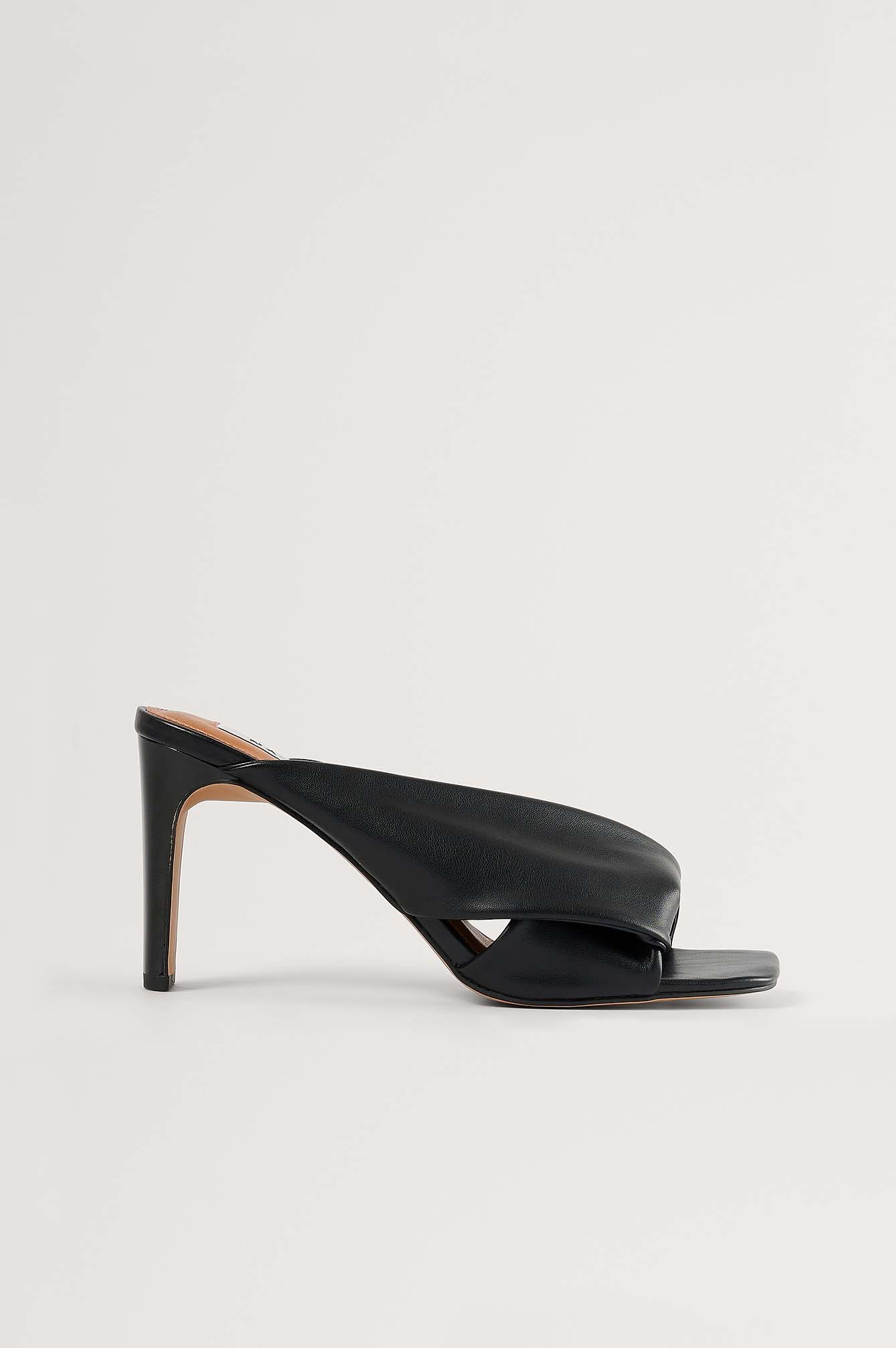 Sandalen Met Hak En Geknoopte Bandjes Zwart | na-kd.com
