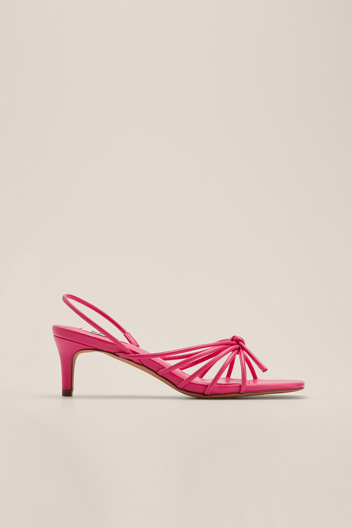 Knotted Slingback Sandals Pink | na-kd.com