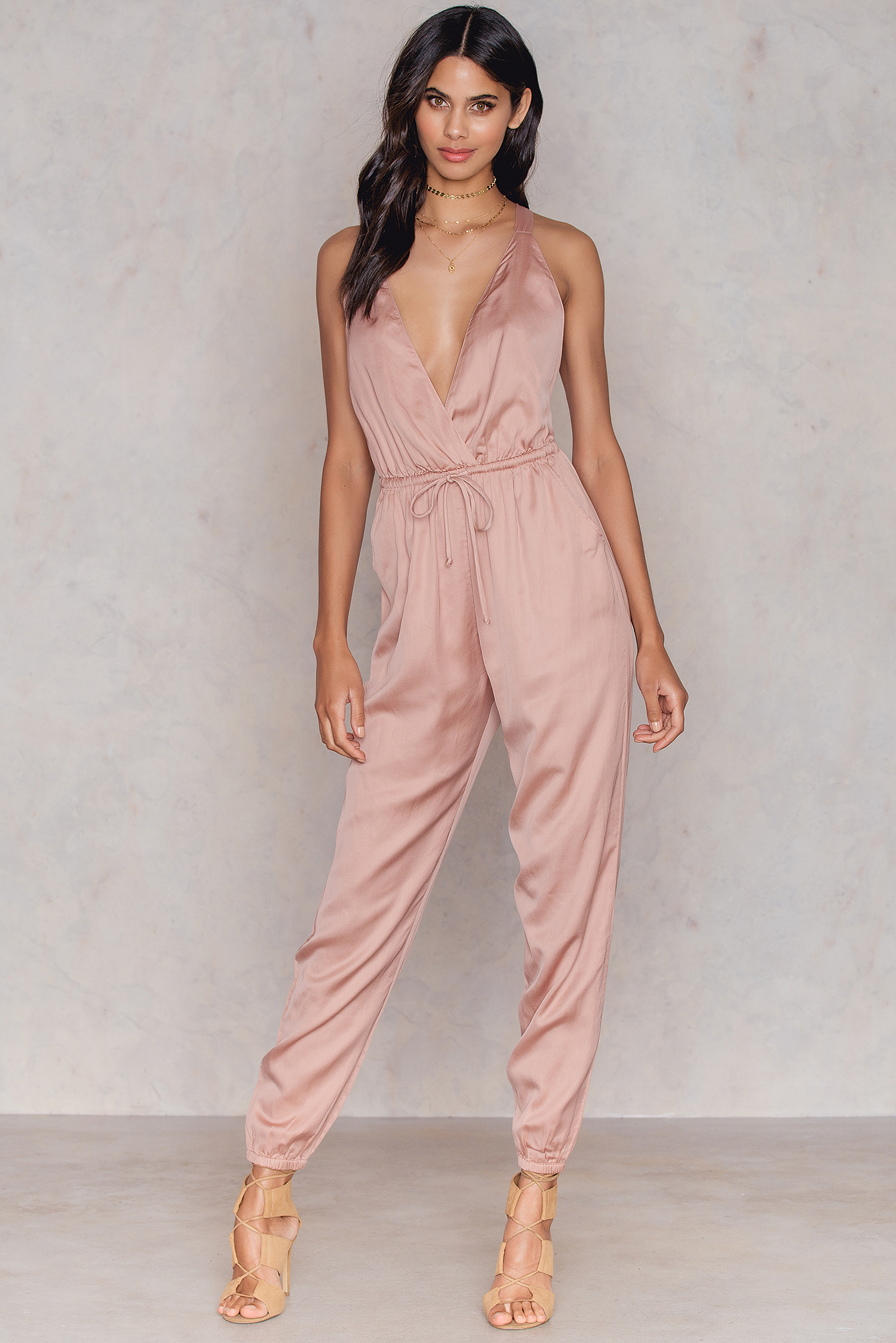 Silky Savannah Jumpsuit Roze