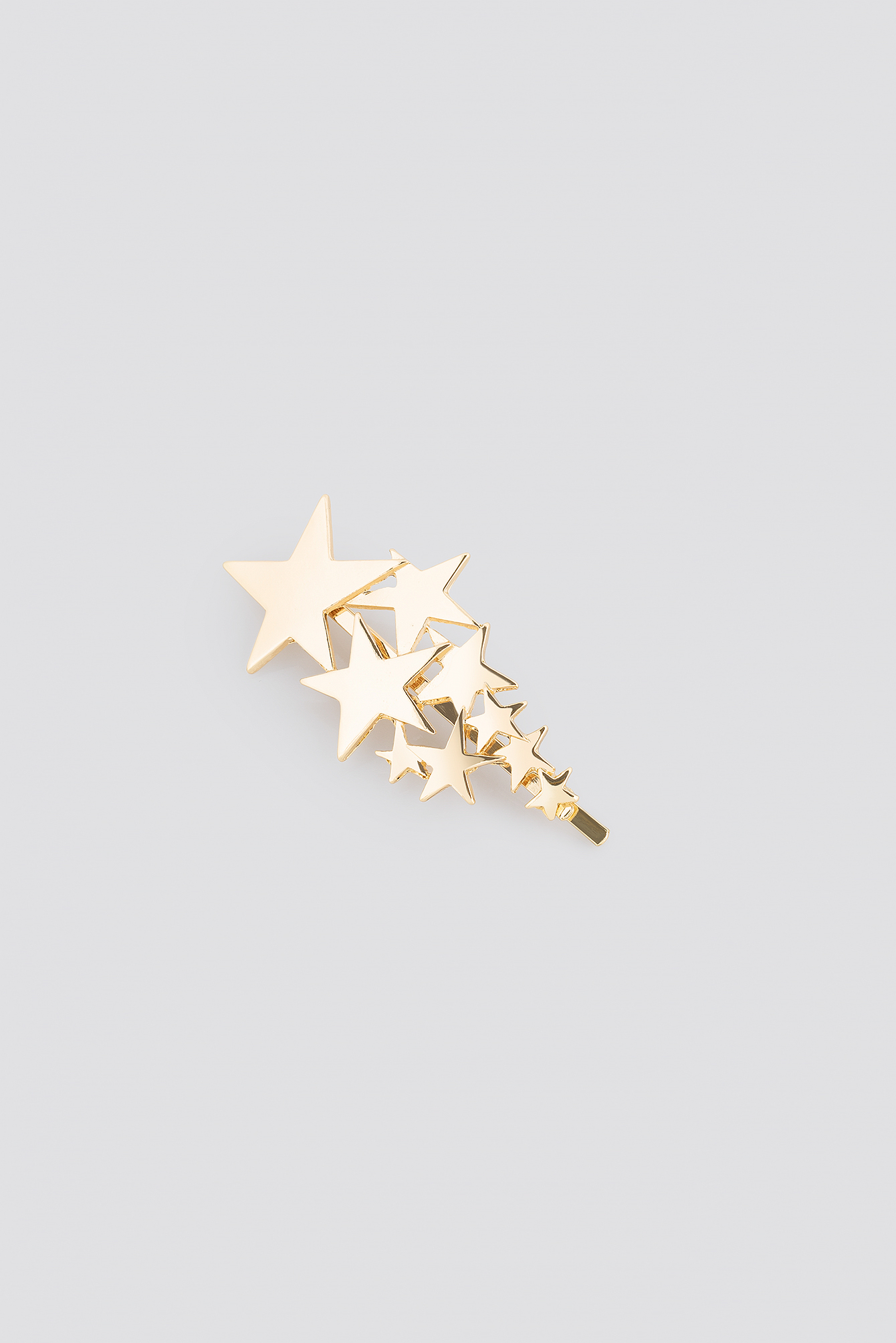 Layered Star Hair Clip Gold