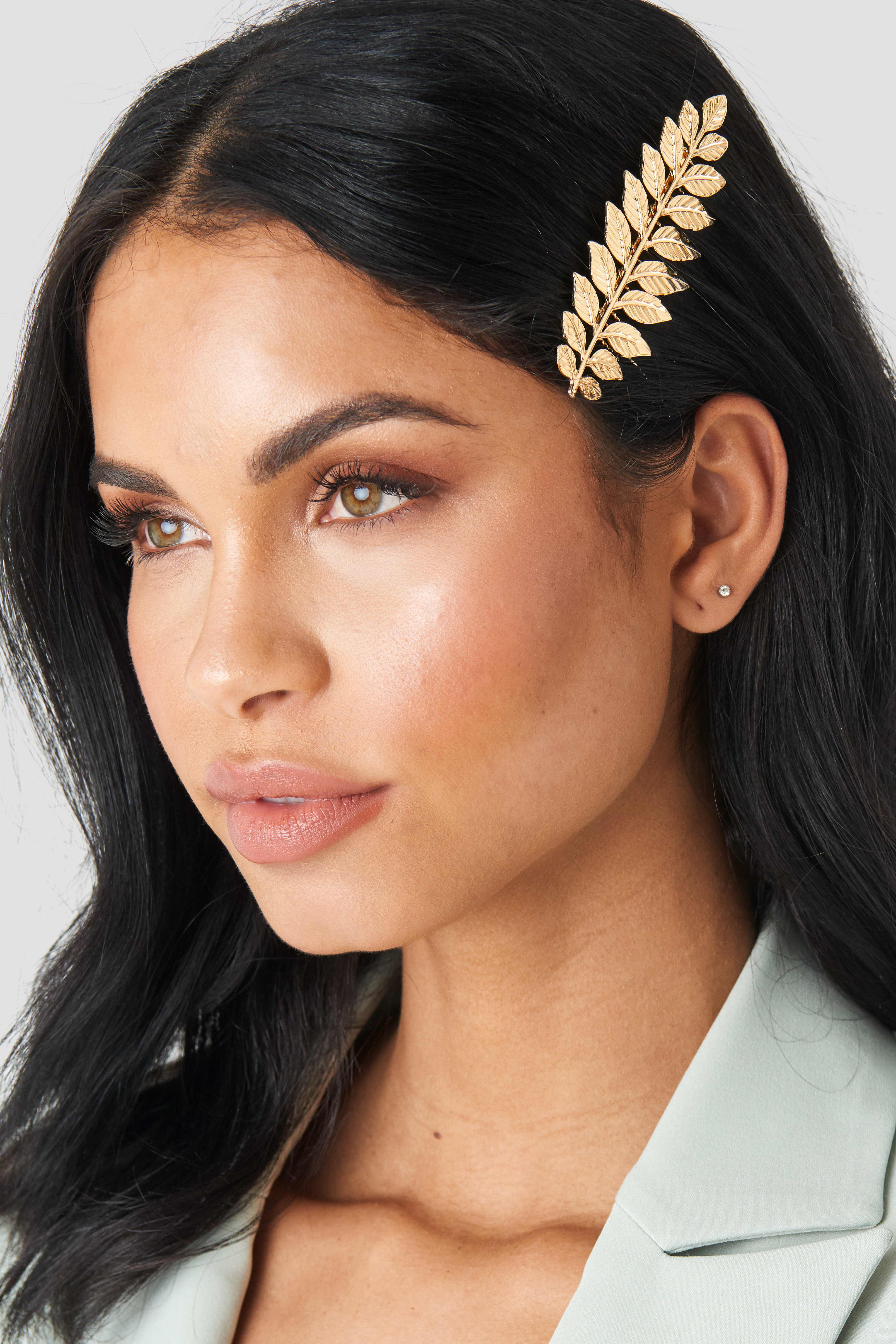 Leaf Hair Comb Gold