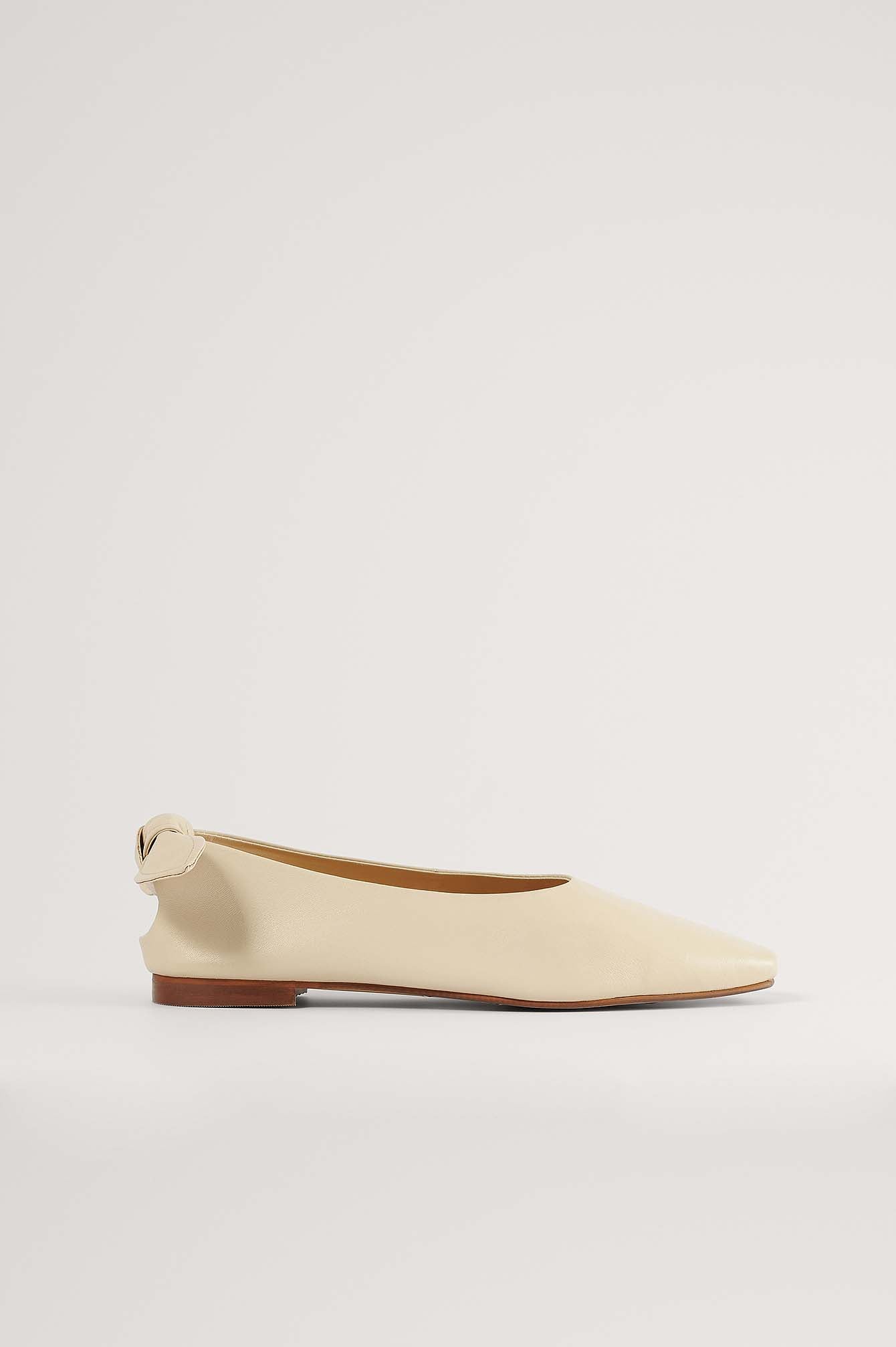 Bow Leather Ballerina