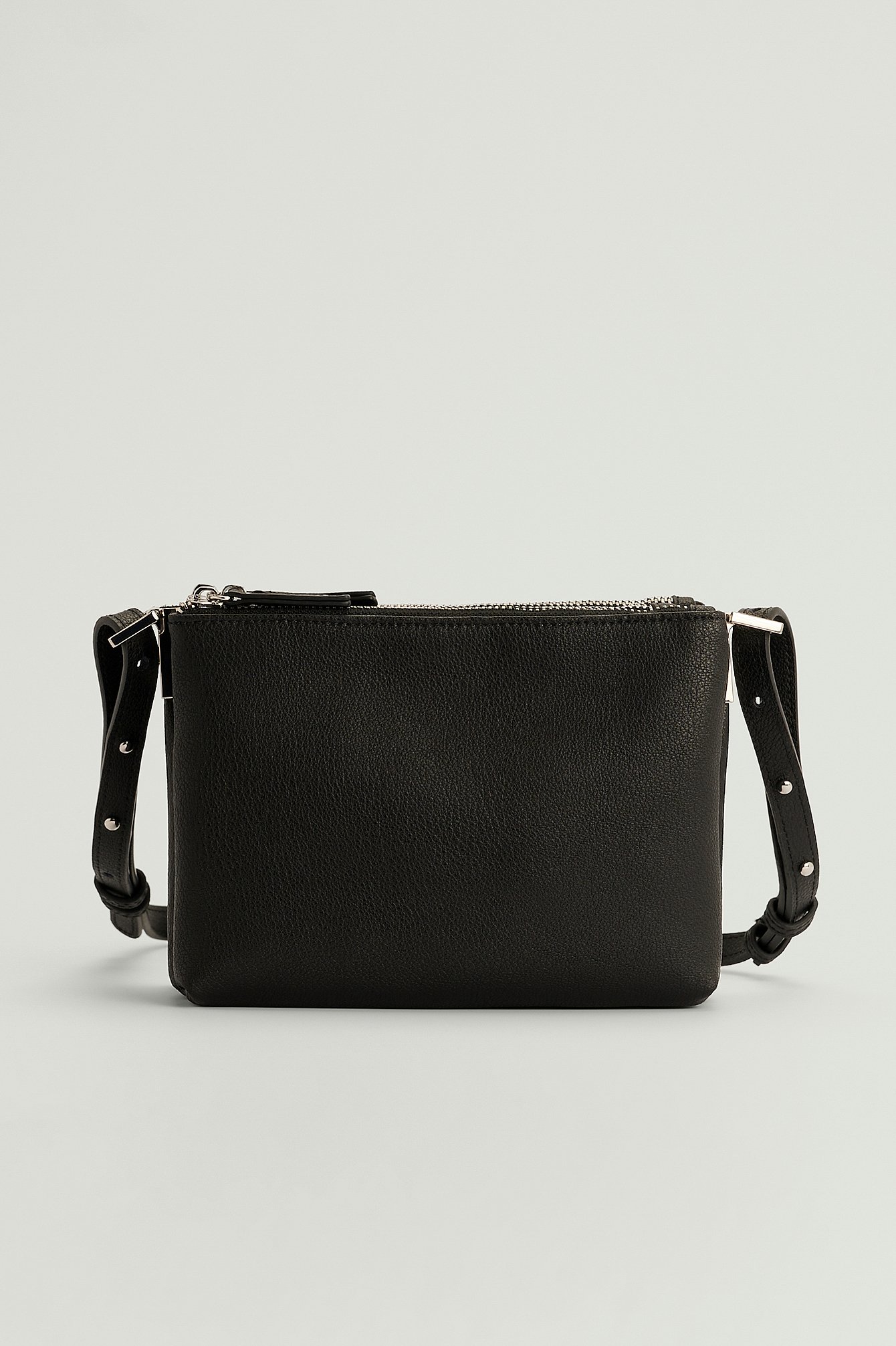 Black Leather Compartment Bag