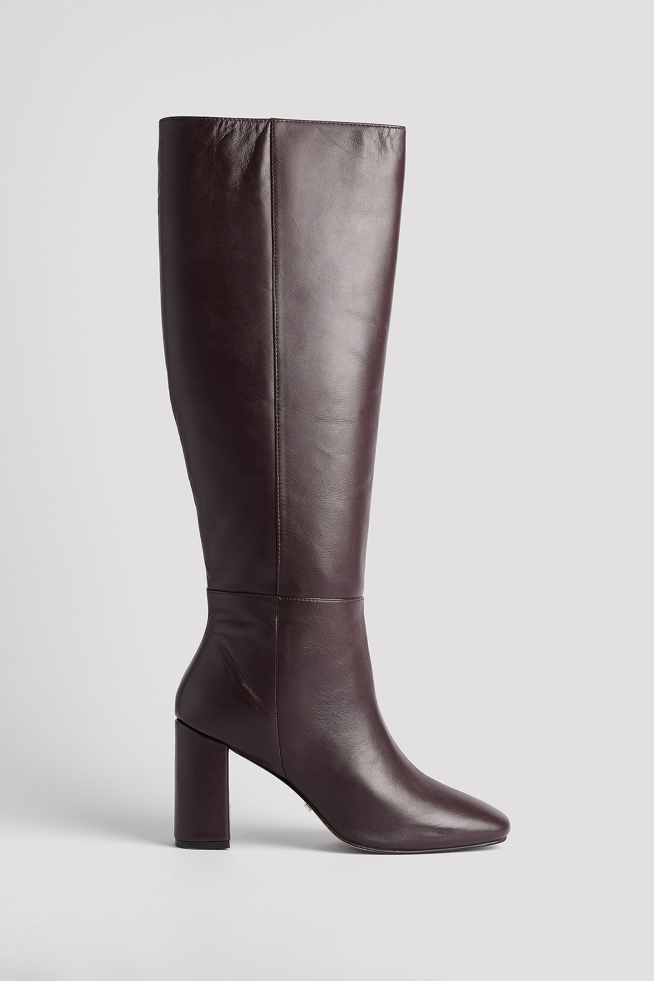 NA-KD Shoes Leather Knee High Boots - Brown