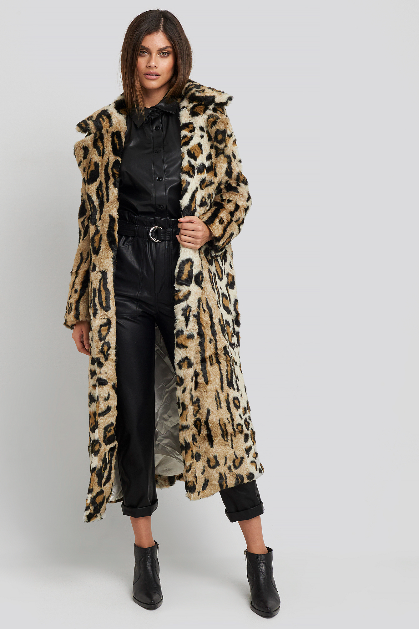 Leo Faux Fur Coat Leoprint
