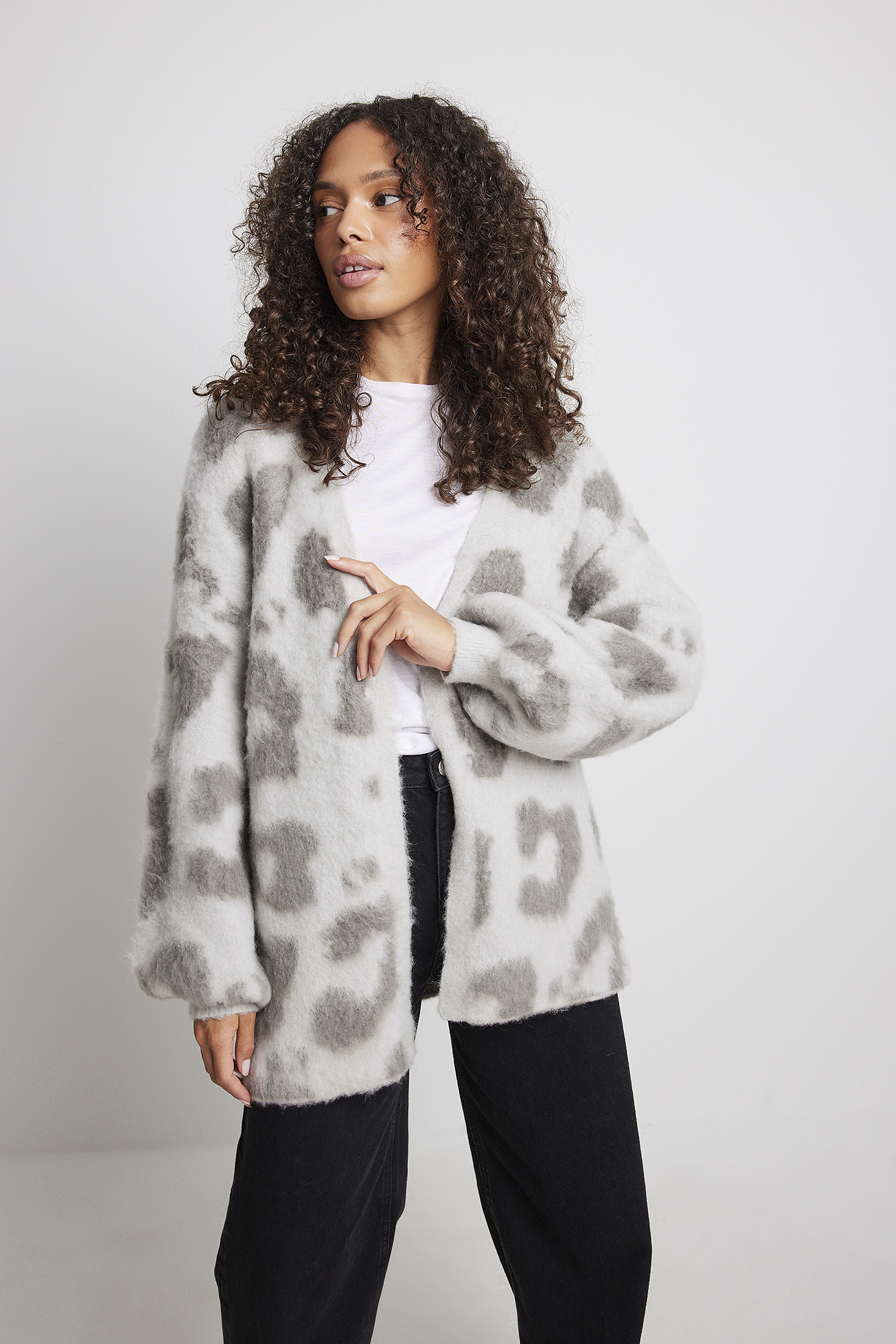 Leopard Brushed Cardigan