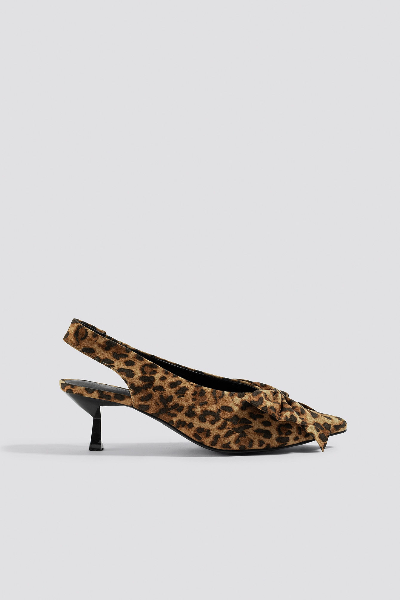 Leo Printed Kitten Heel Pumps Leo