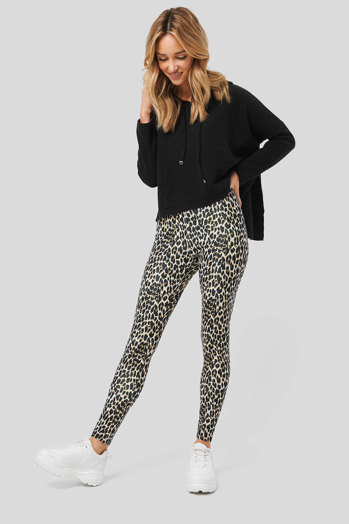 Leopard Print Leggings Multicolor | NA-KD