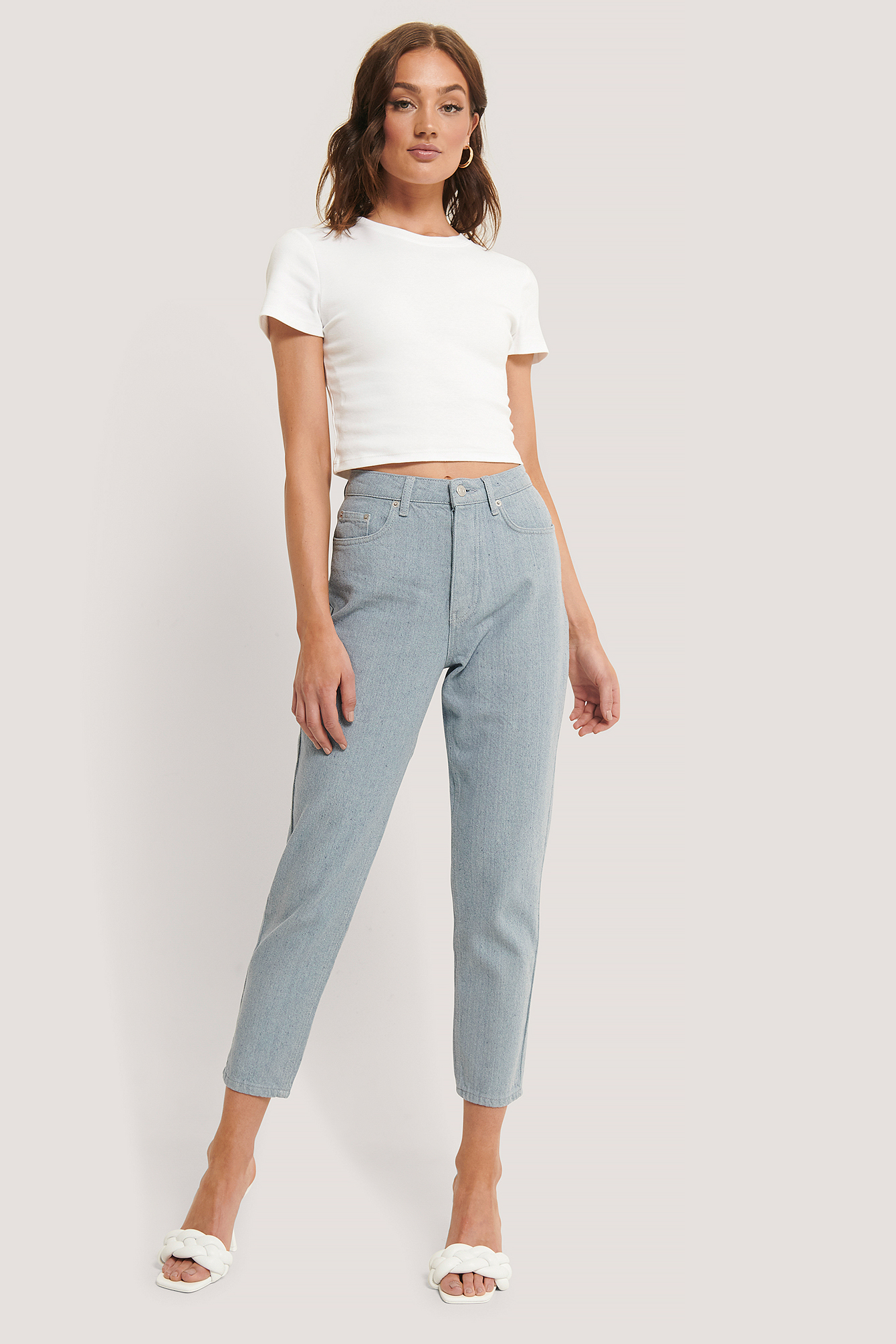 Na-kd Reborn Recycled Light Blue Mom Jeans - Blue | ModeSens
