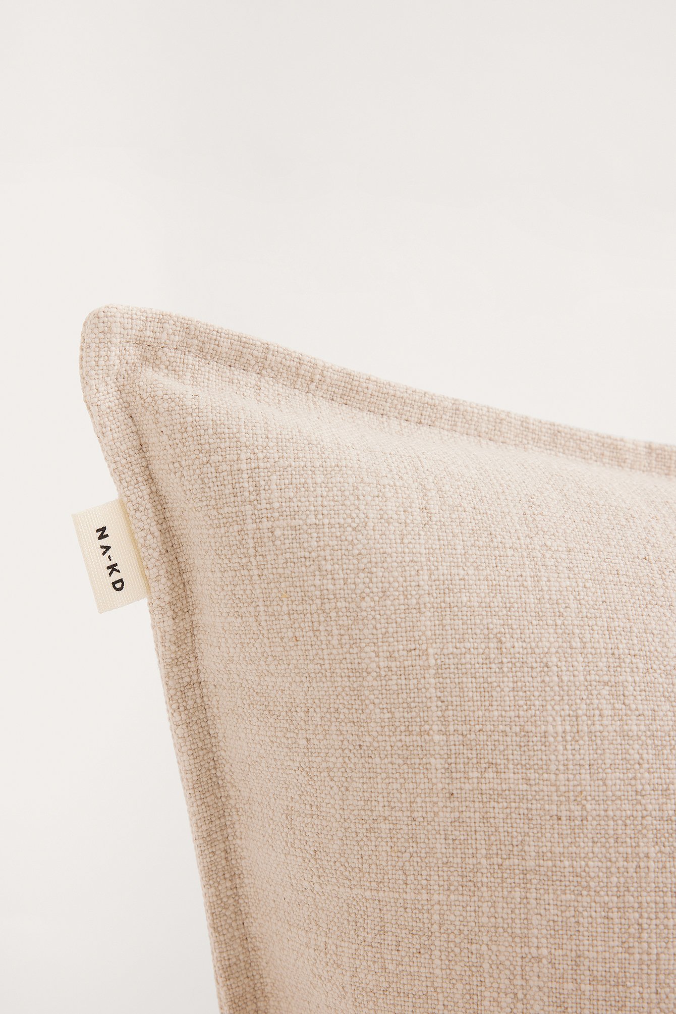 Light Beige Linen Blend Cushion Cover