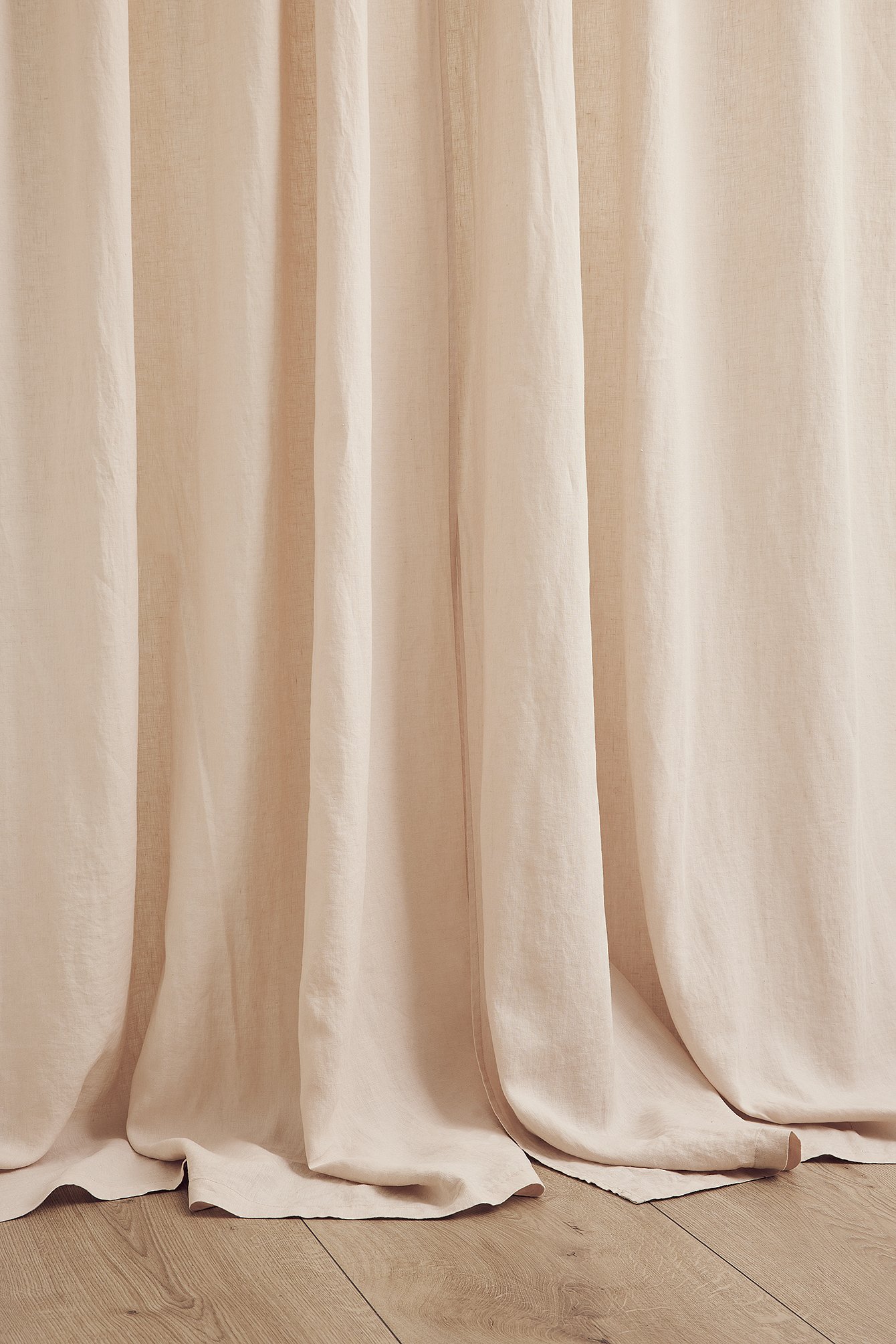 Beige Linen Curtains 2-Pack