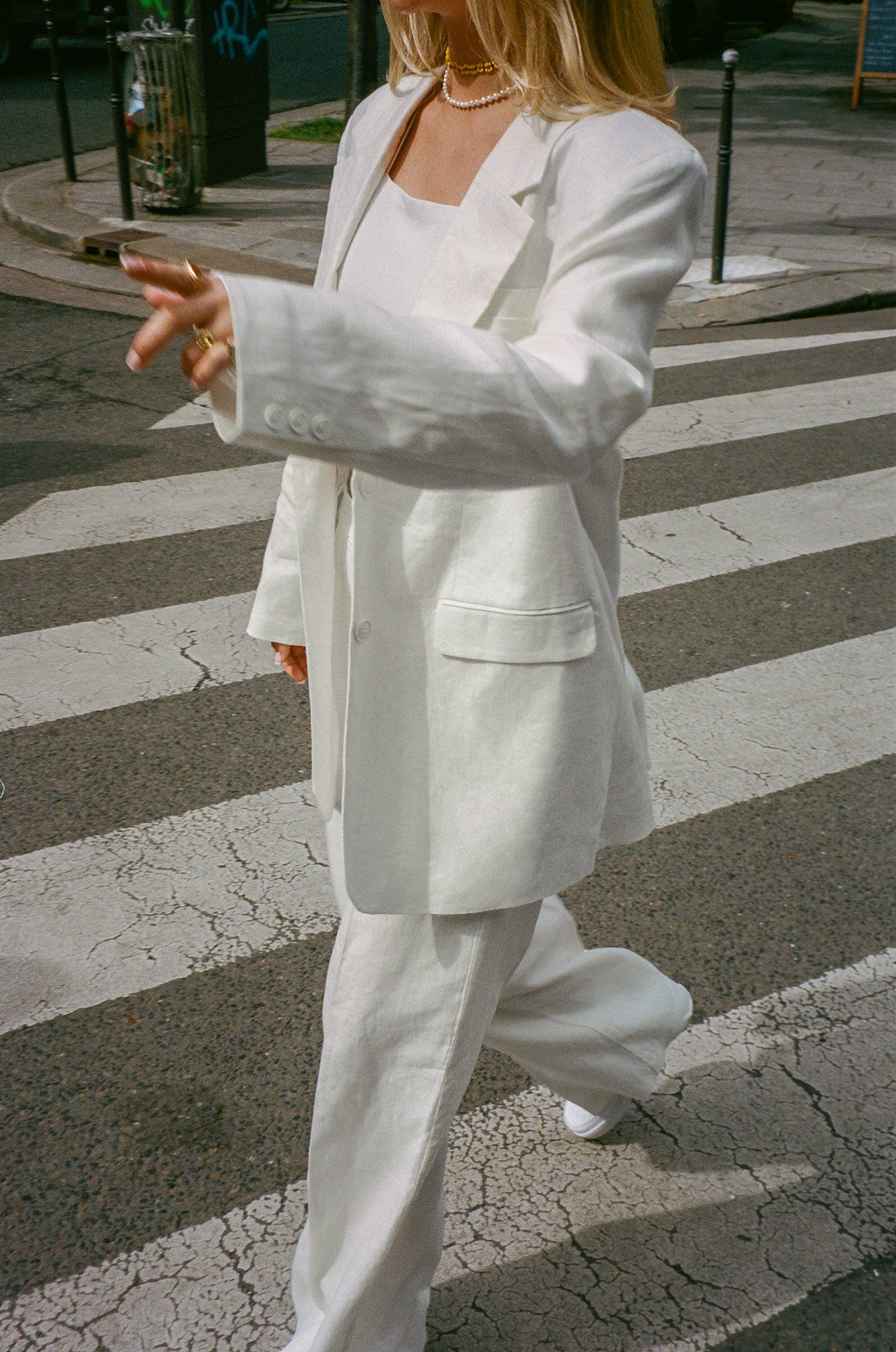 linen oversized blazer