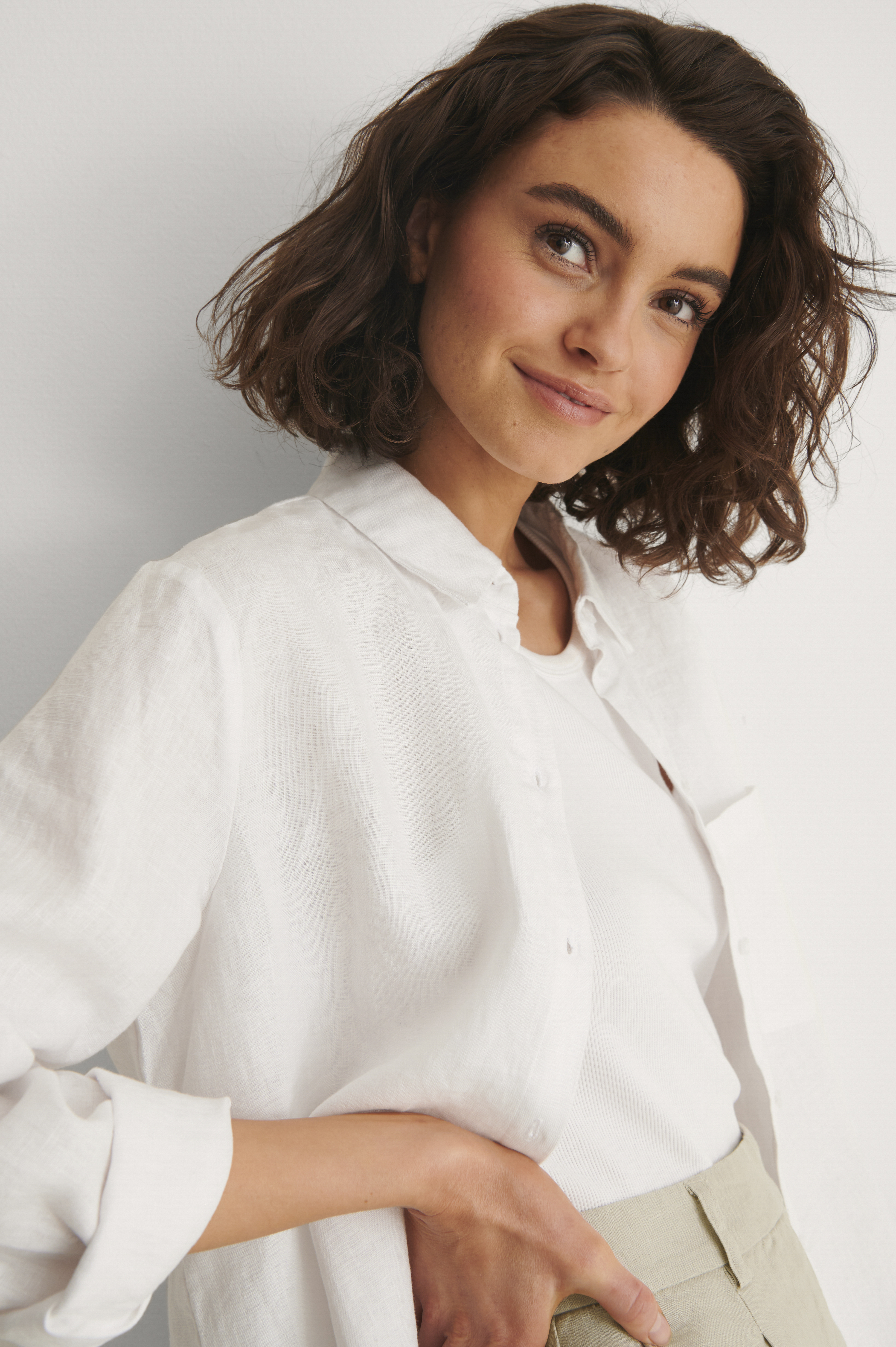 Linen Shirt White | na-kd.com