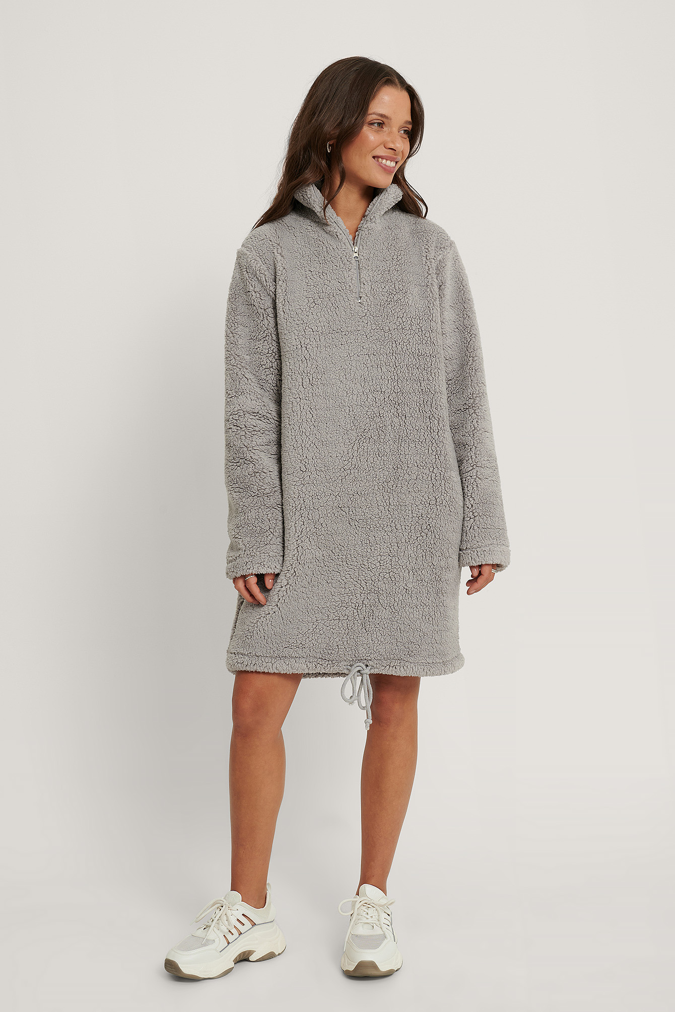 Fleece Dress Grey NAKD