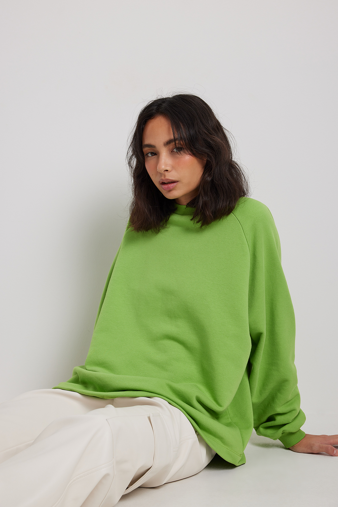 Basic-Pullover Grün NA-KD | Langer
