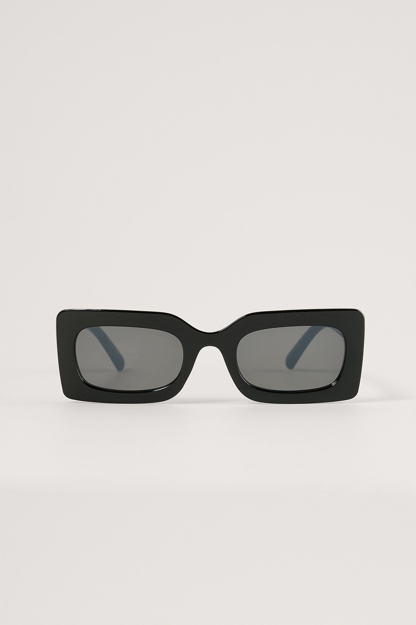 Black Prostokątne Okulary Przeciwsłoneczne