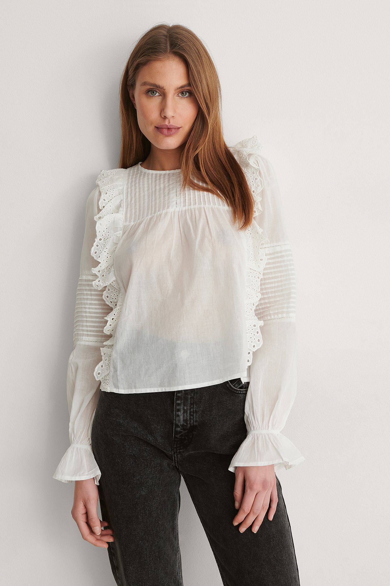 Long sleeve cotton blouse Clearance