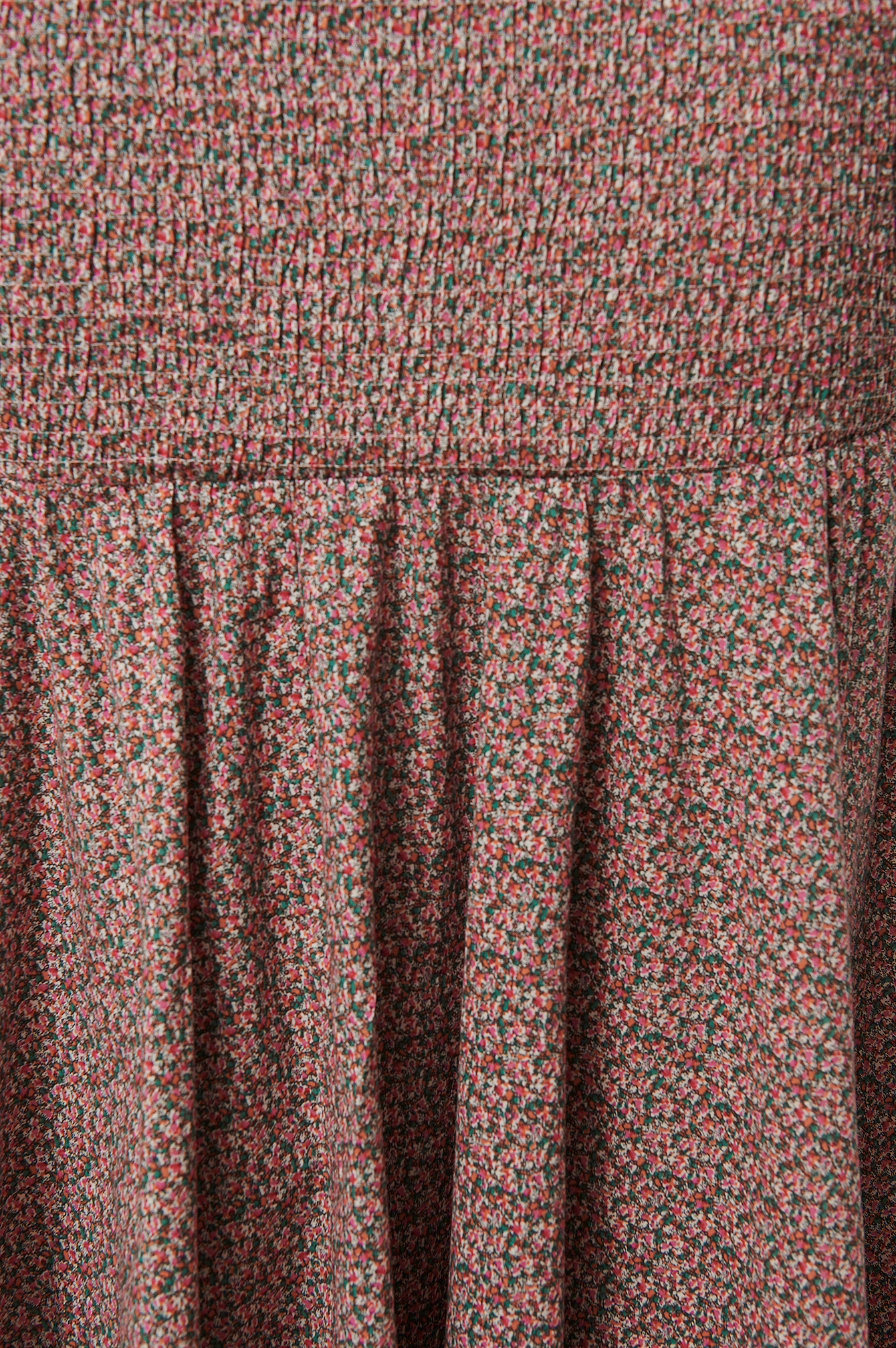 Long Sleeve Gathered Maxi Dress Pink