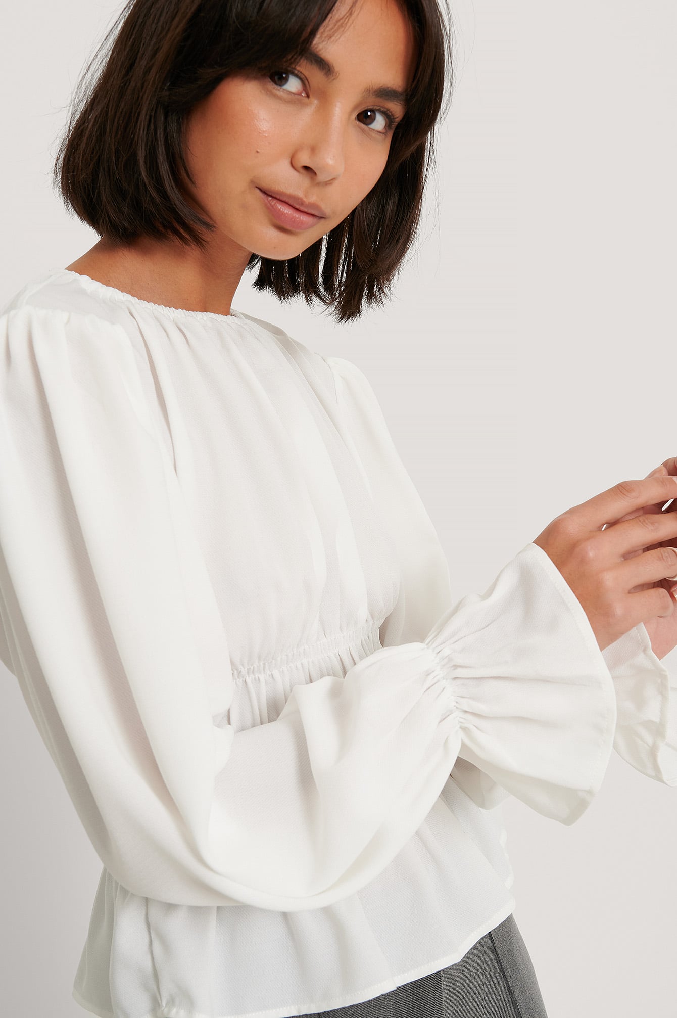 bell sleeve smock top