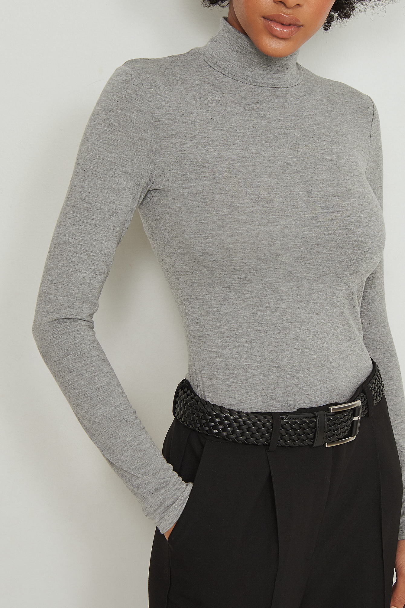 Grey Womens Clothing Jumpers and knitwear Turtlenecks Deha Cotton Turtleneck in Light Grey 