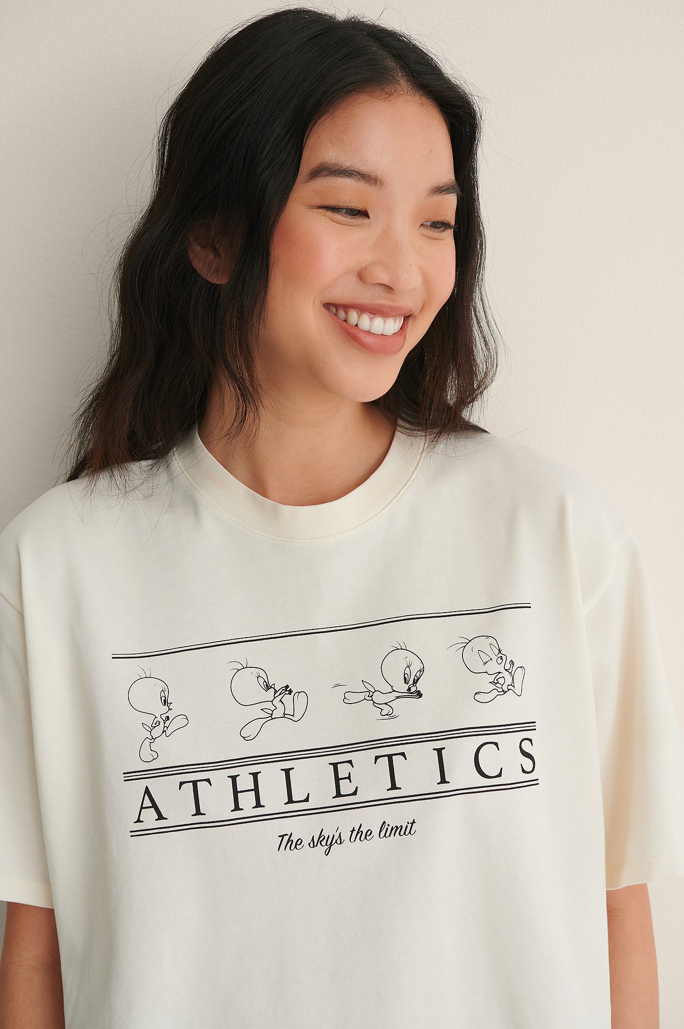 Off White Athletics Camiseta recortada de Looney Tunes orgánica