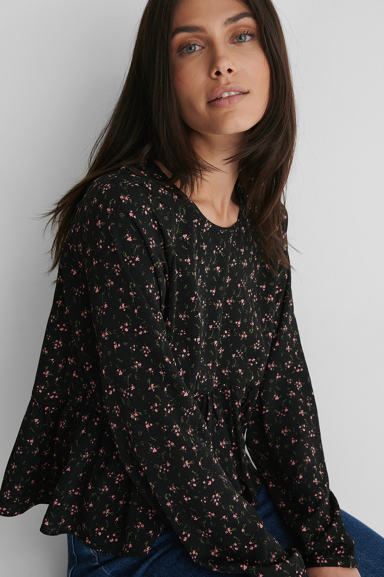 Loose Fit blouse Flower | na-kd.com