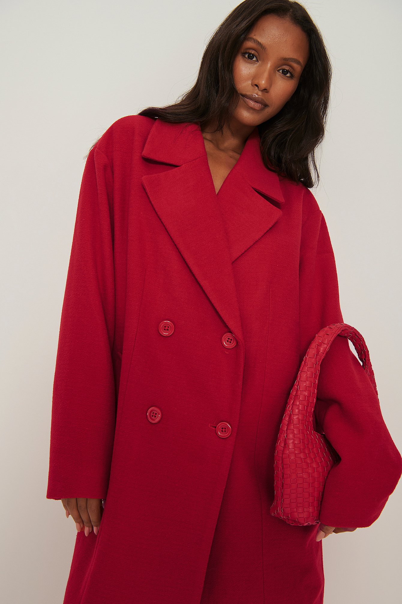 Red Loose fit Coat