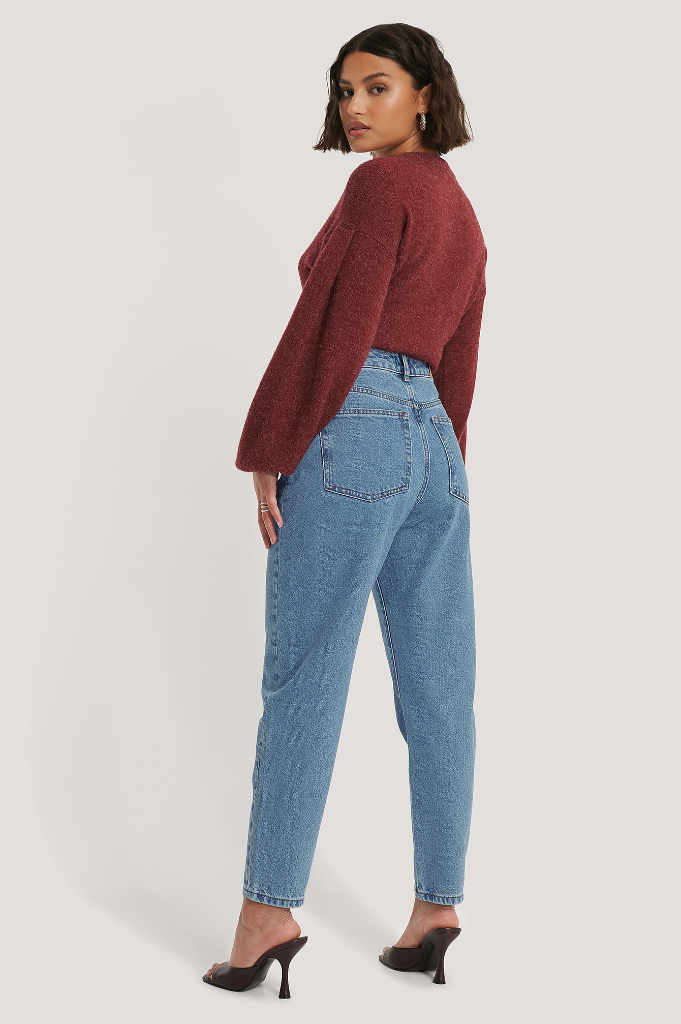 Organic Loose Fit Mom Jeans Blue | na 