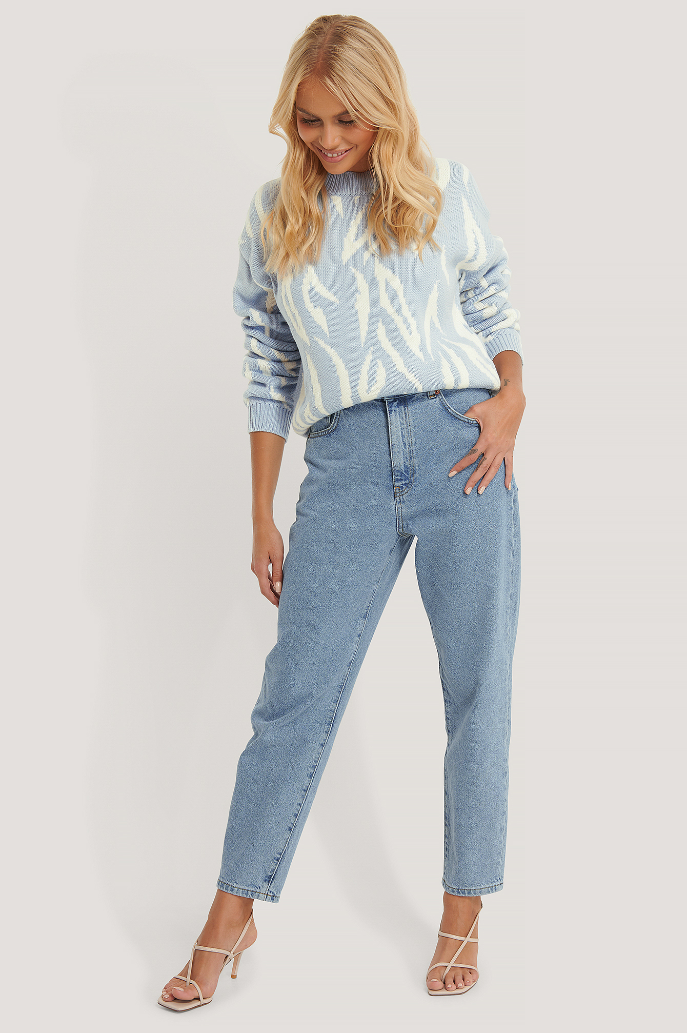 Organic Loose Fit Mom Jeans Blue | na 