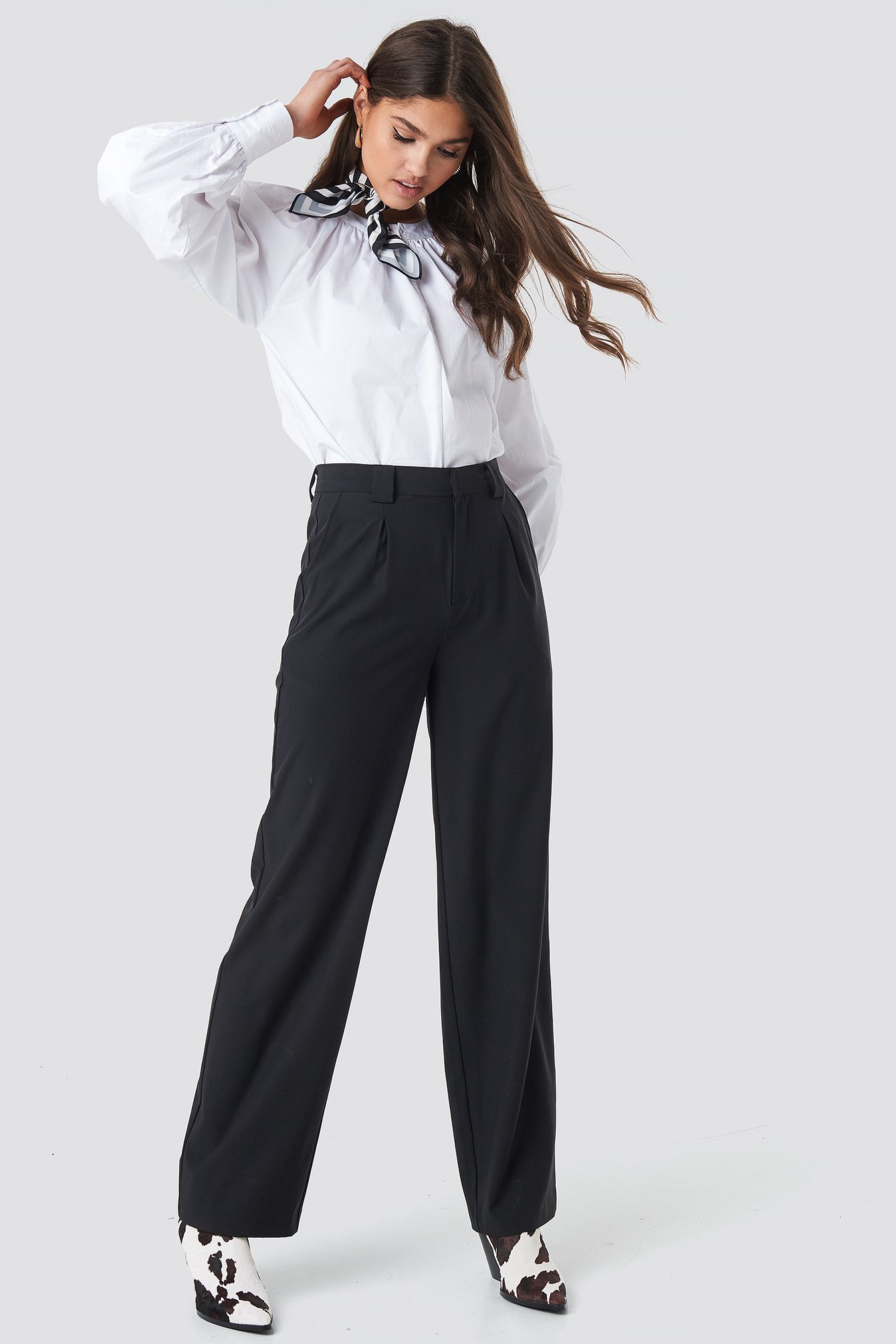 Black Loose Fitted Suit Pants